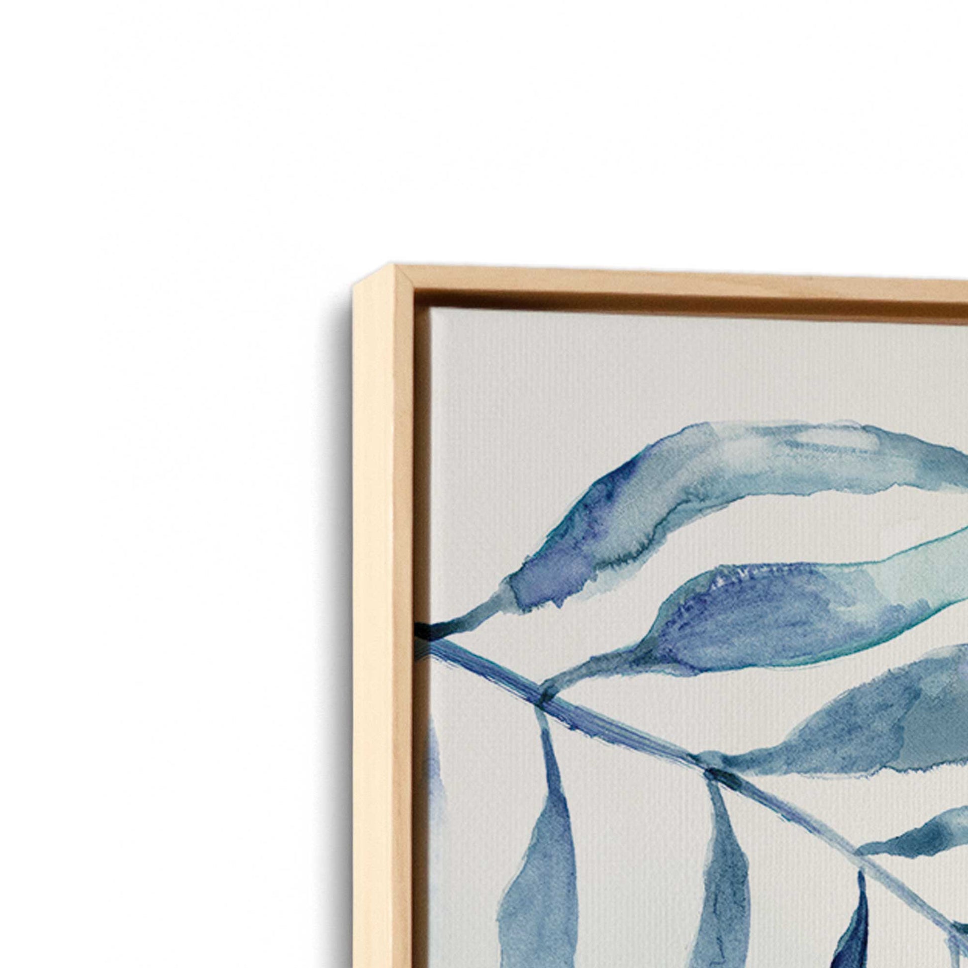 [Color:American Maple], Picture of art in a American Maple frame at an angle