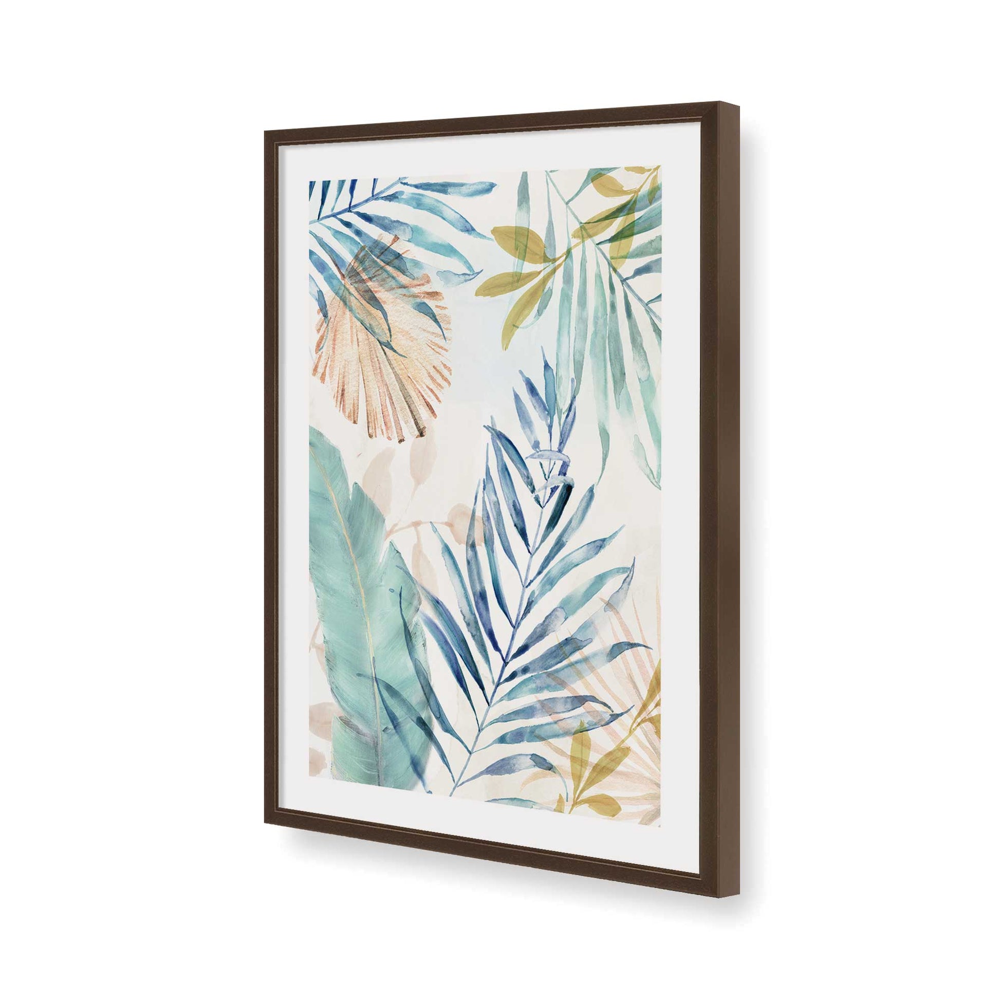 [Color:Brown], Picture of art in a Brown frame of the corner