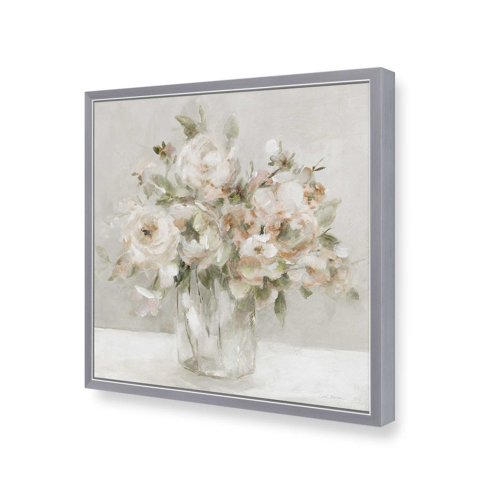 [Color:Polished Chrome], Picture of art in a Polished Chrome frame of the corner