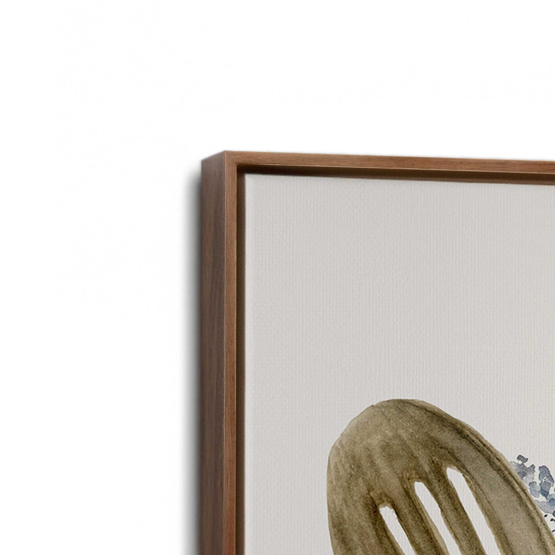 [Color:Walnut], Picture of art in a Walnut frame at an angle