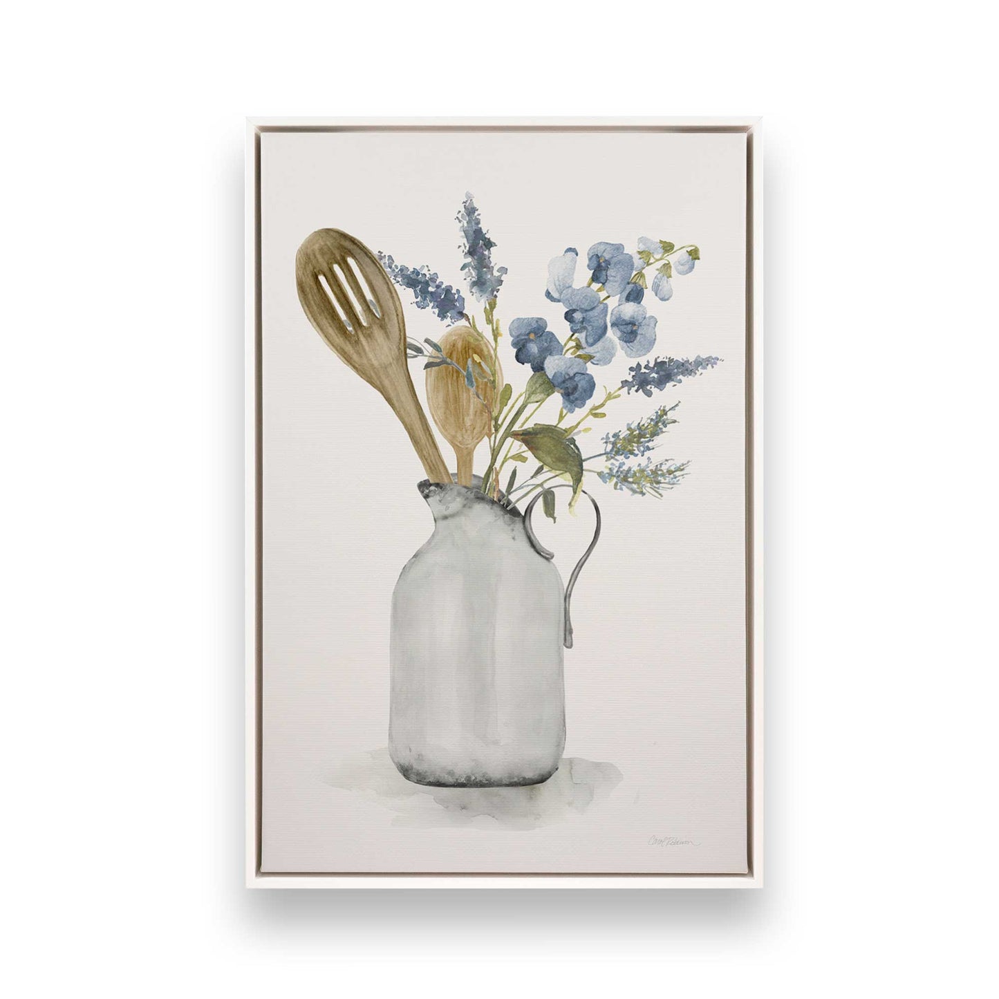 [Color:Opaque White], Picture of art in a White frame