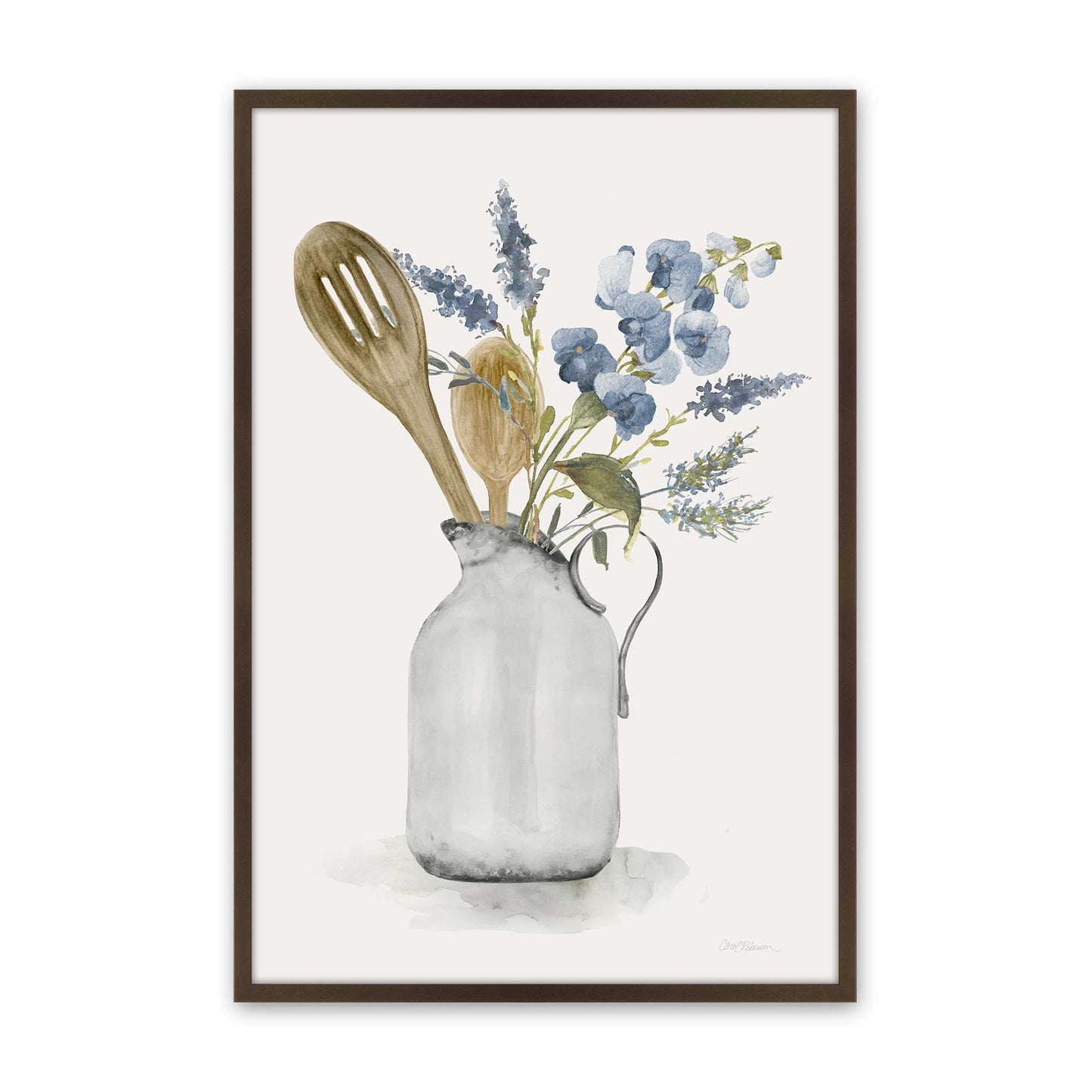 [Color:Brown], Picture of art in a Brown frame