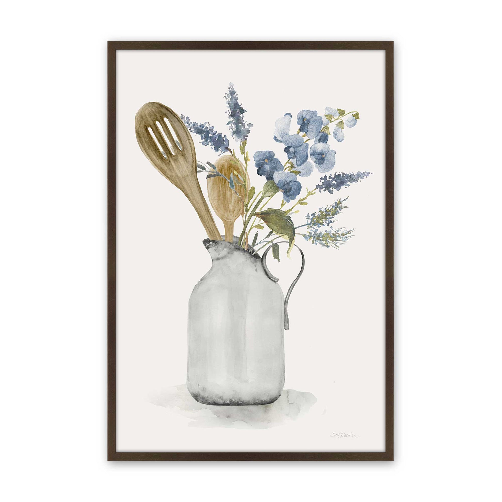 [Color:Brown], Picture of art in a Brown frame