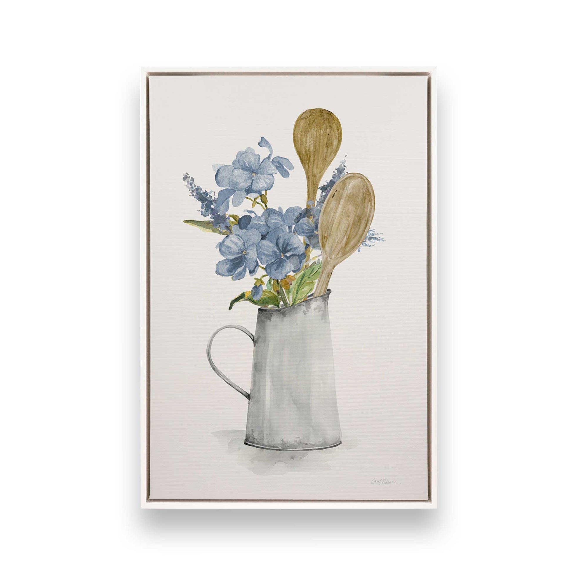 [Color:Opaque White], Picture of art in a White frame