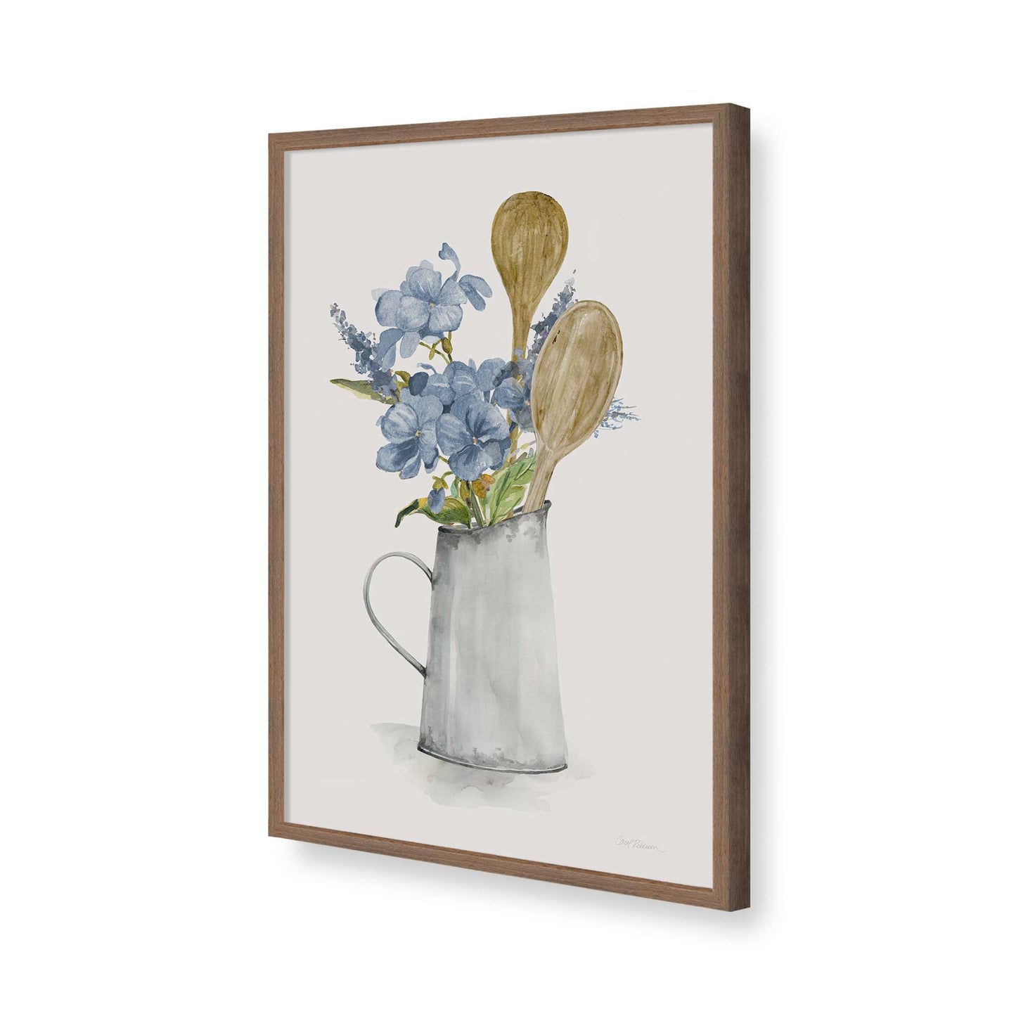 [Color:Walnut], Picture of art in a Walnut frame of the corner