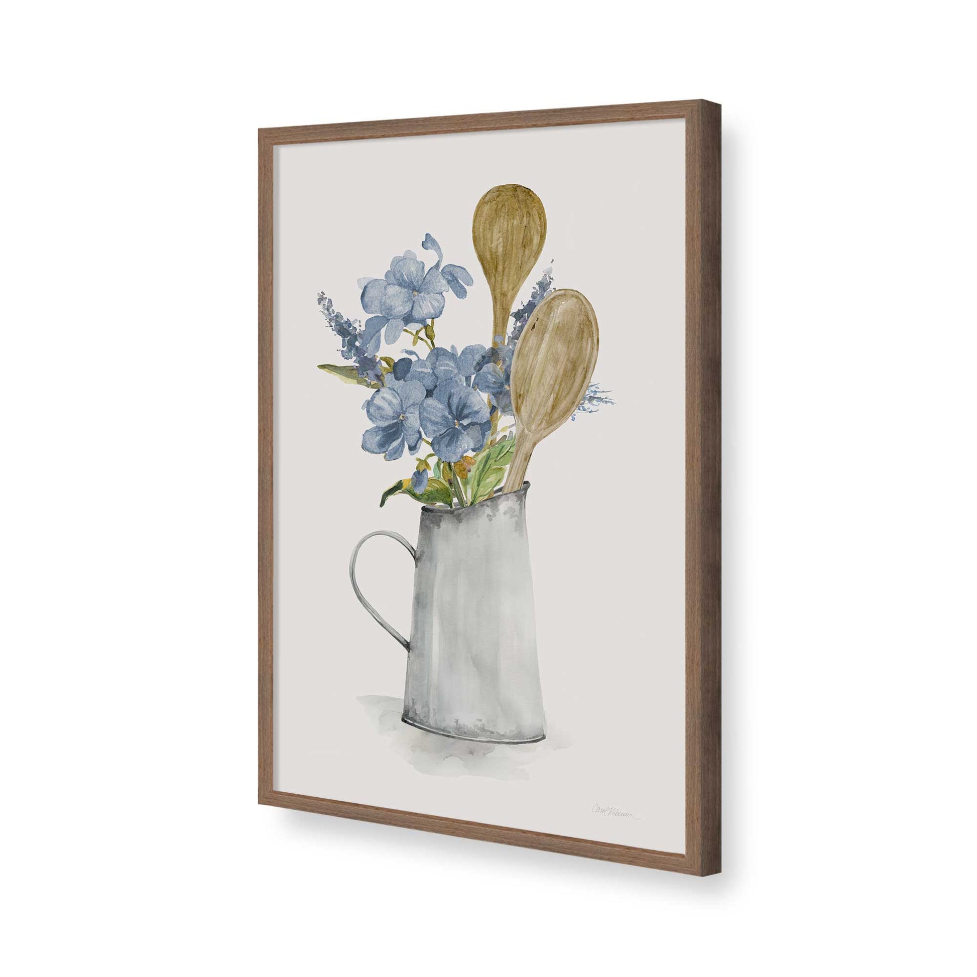 [Color:Walnut], Picture of art in a Walnut frame of the corner