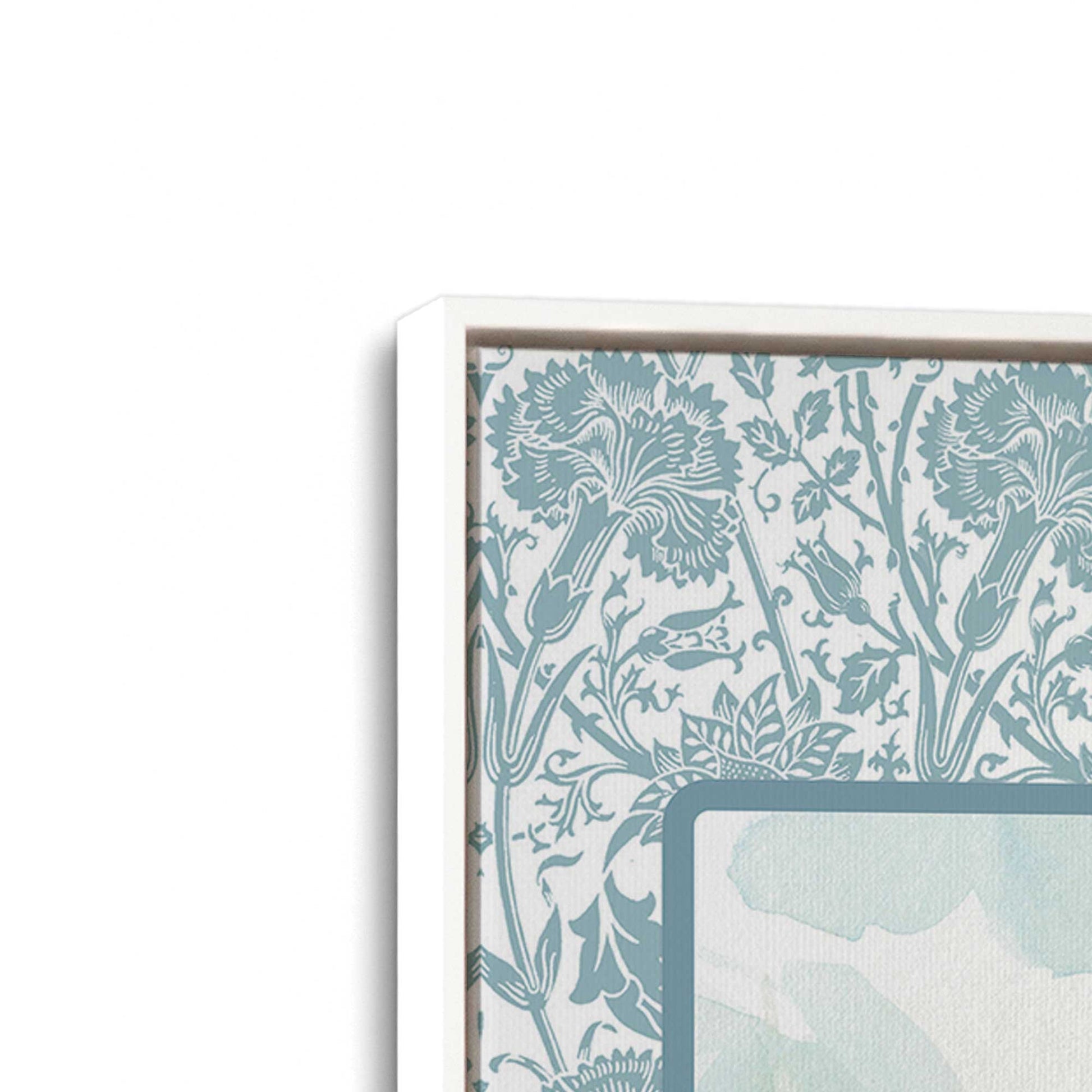 [Color:Opaque White], Picture of art in a White frame at an angle