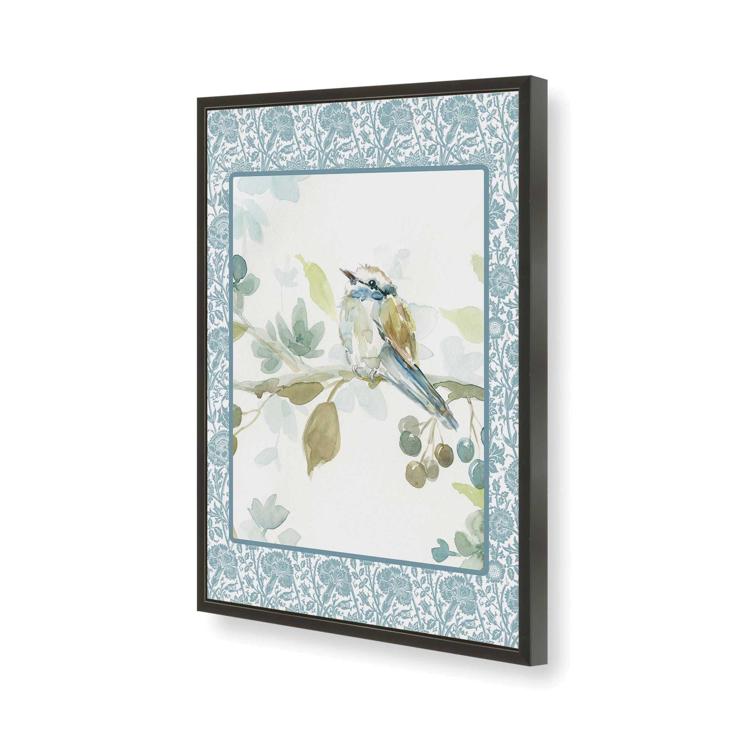 [Color:Satin Black], Picture of art in a Satin Black frame of the corner