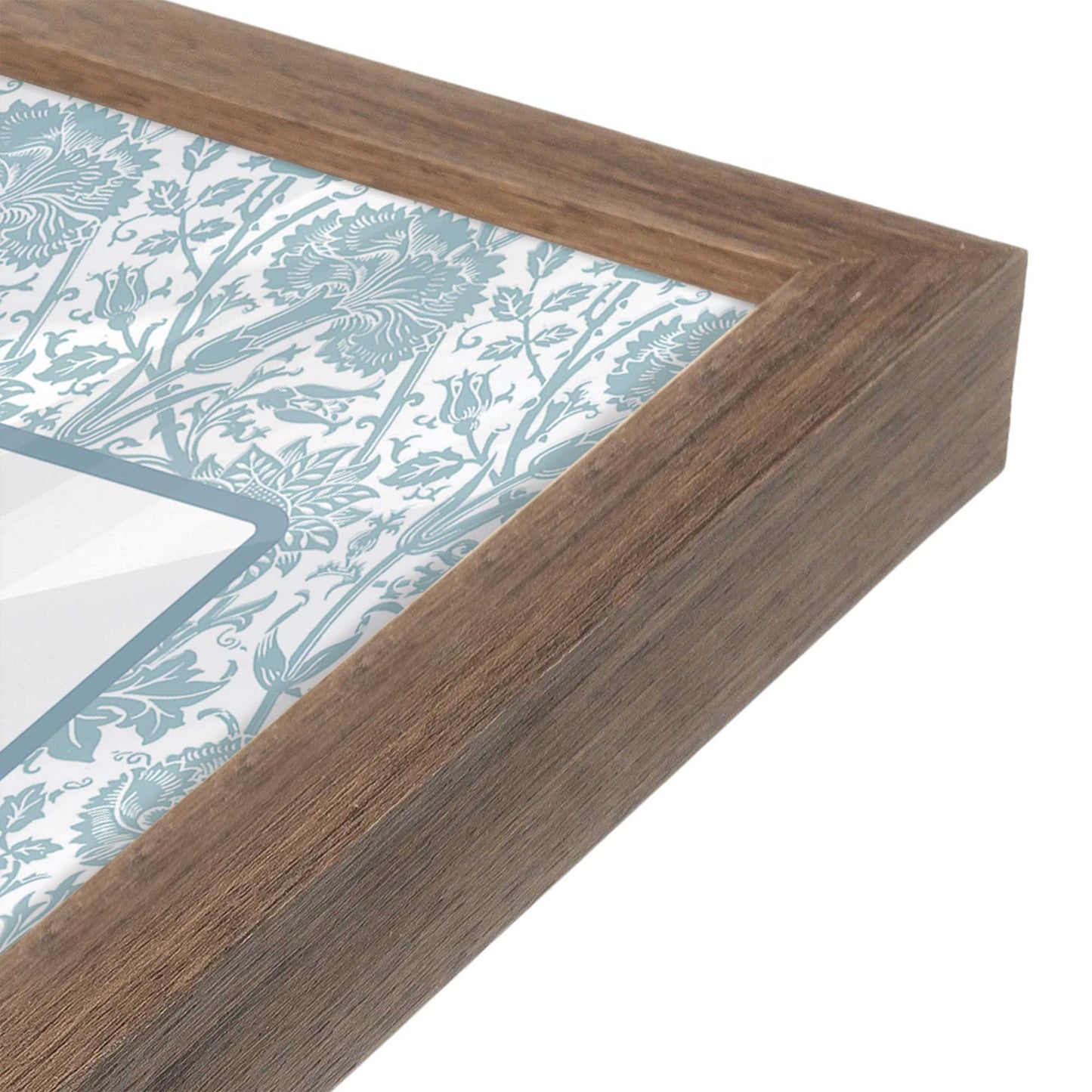 [Color:Walnut], Picture of art in a Walnut frame at an angle
