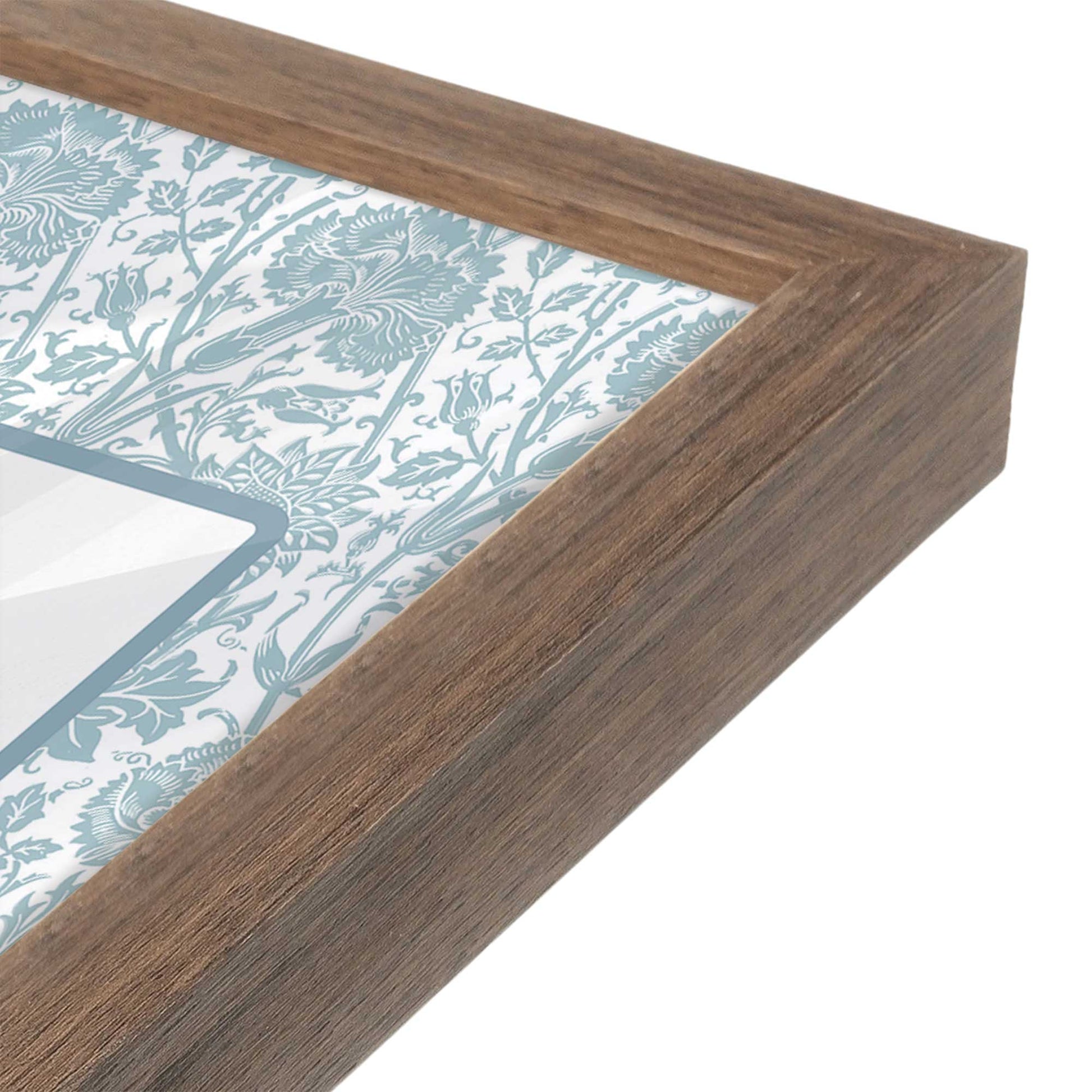 [Color:Walnut], Picture of art in a Walnut frame at an angle
