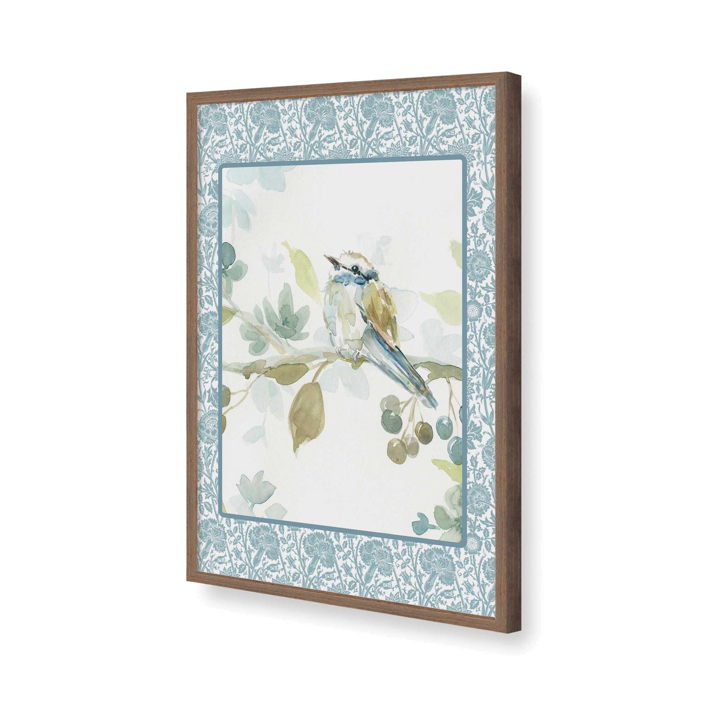 [Color:Walnut], Picture of art in a Walnut frame of the corner