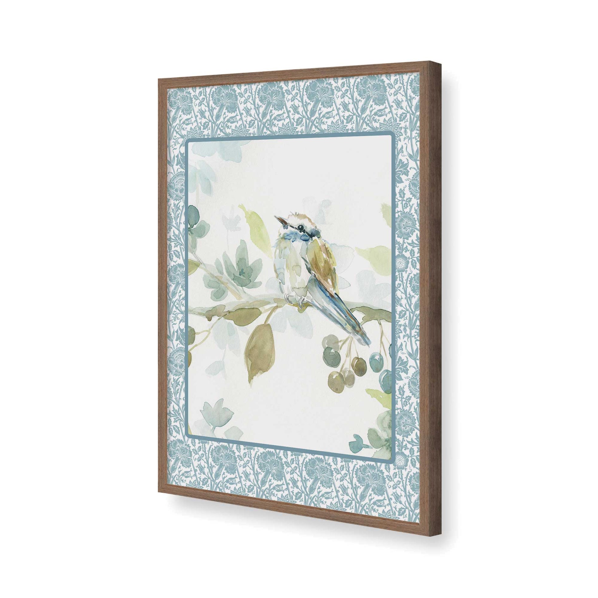 [Color:Walnut], Picture of art in a Walnut frame of the corner