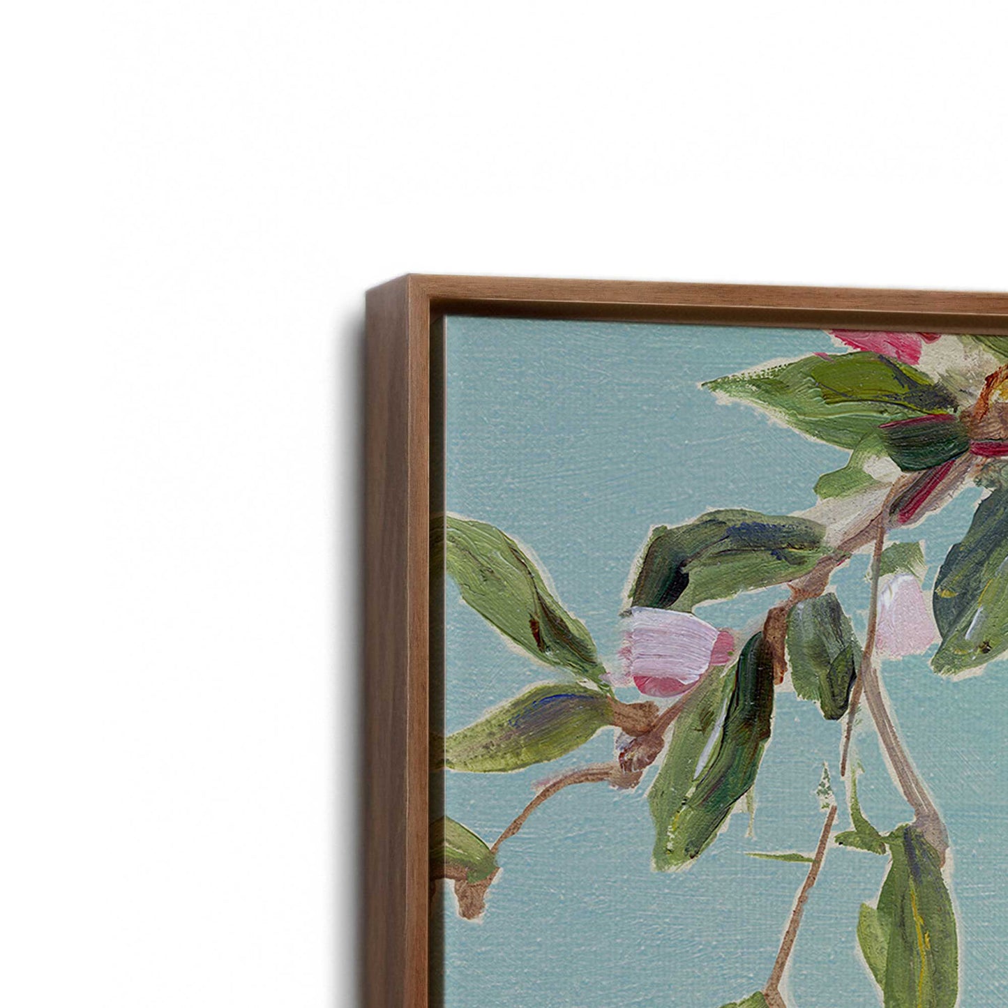 [Color:Walnut], Picture of art in a Walnut frame at an angle