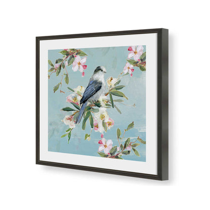 [Color:Satin Black], Picture of art in a Satin Black frame of the corner