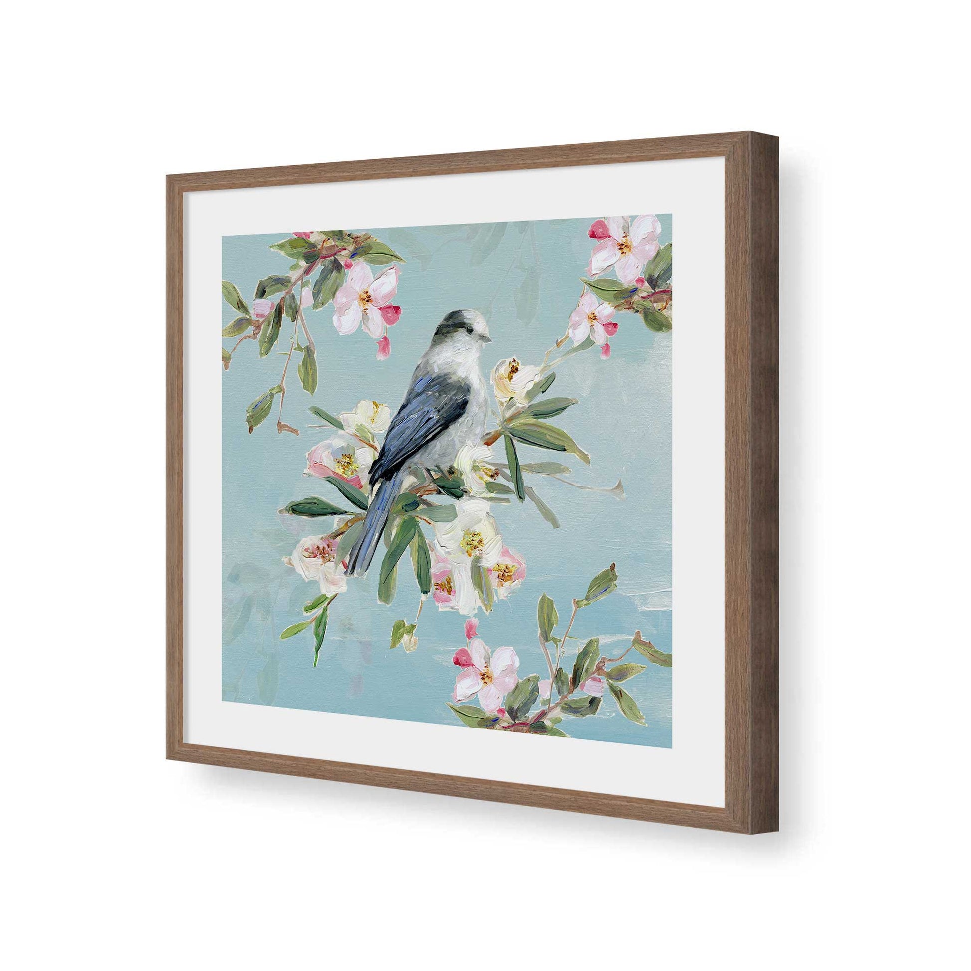 [Color:Walnut], Picture of art in a Walnut frame of the corner
