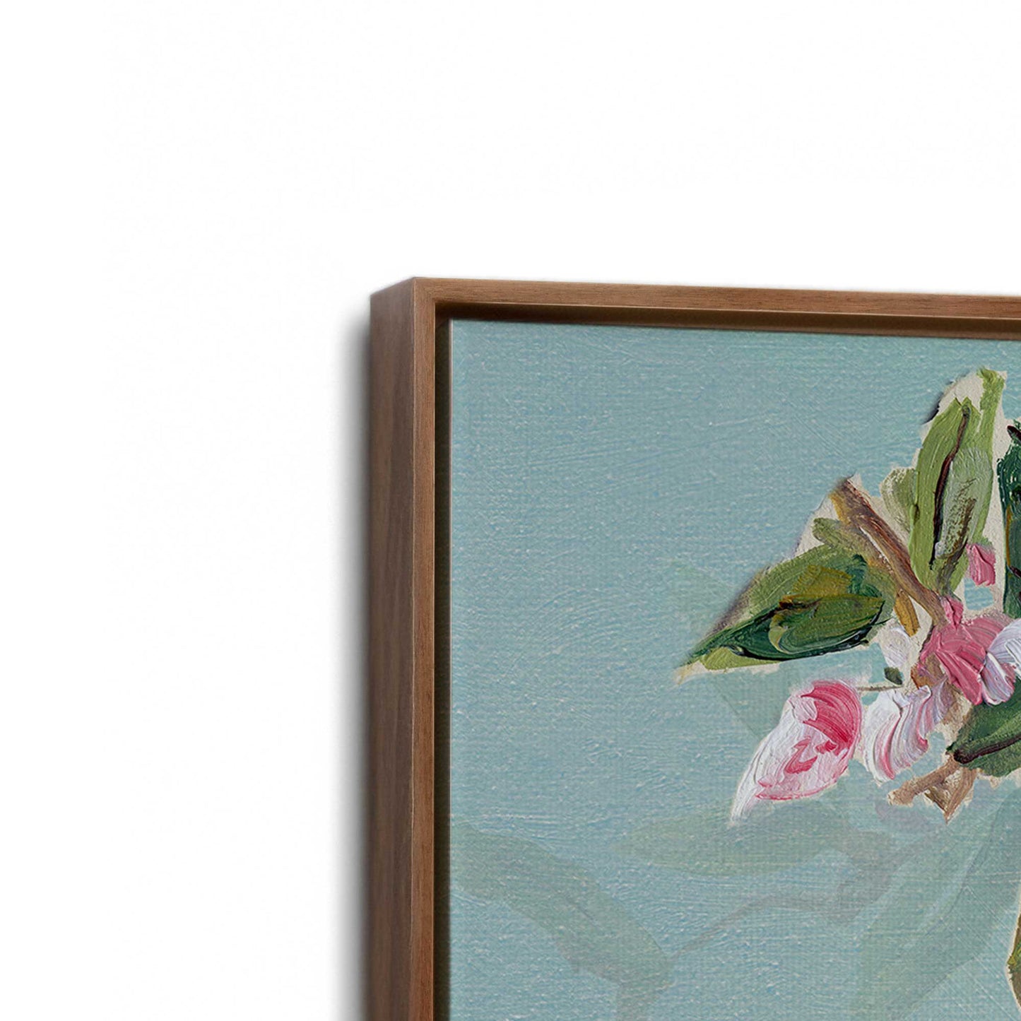 [Color:Walnut], Picture of art in a Walnut frame at an angle