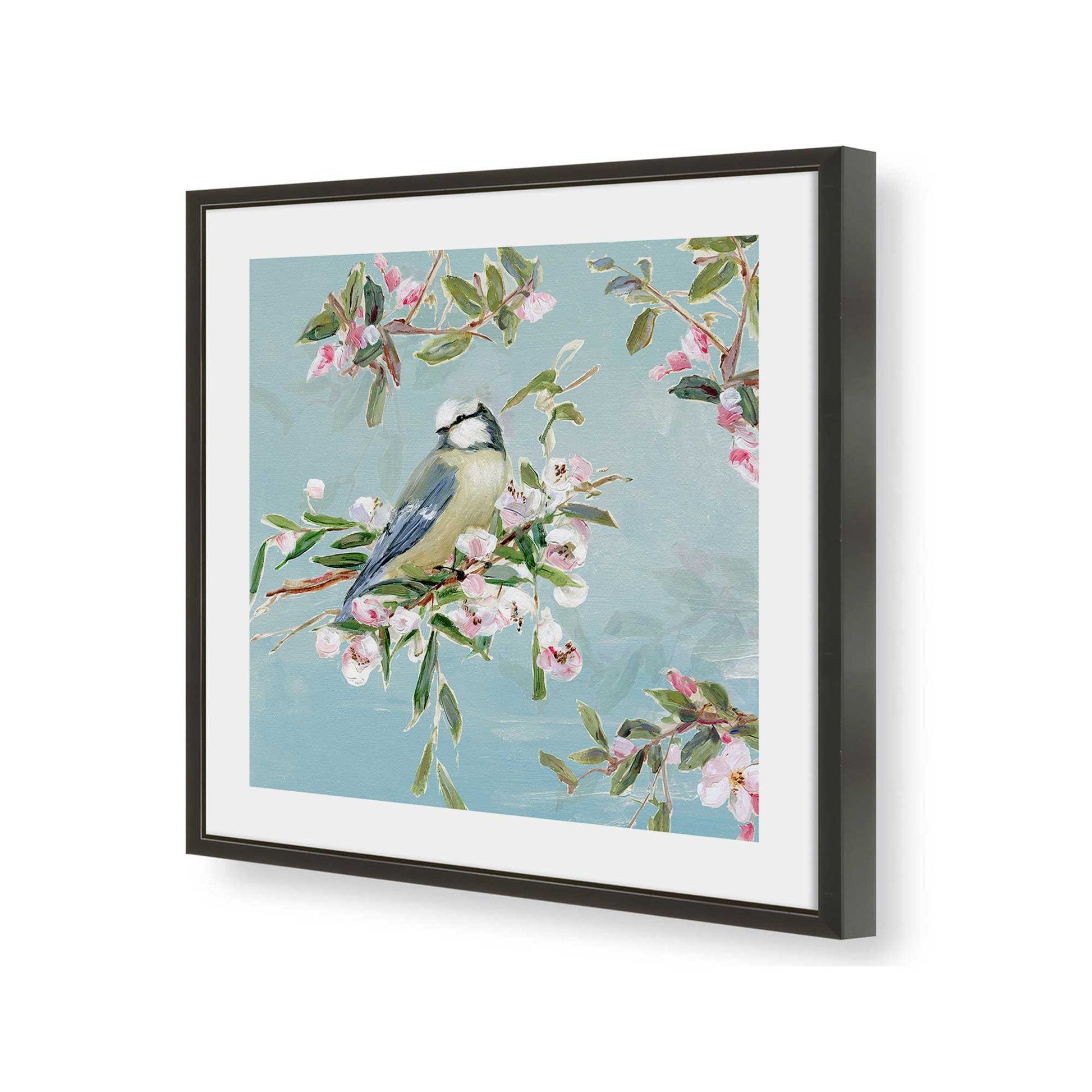 [Color:Satin Black], Picture of art in a Satin Black frame of the corner
