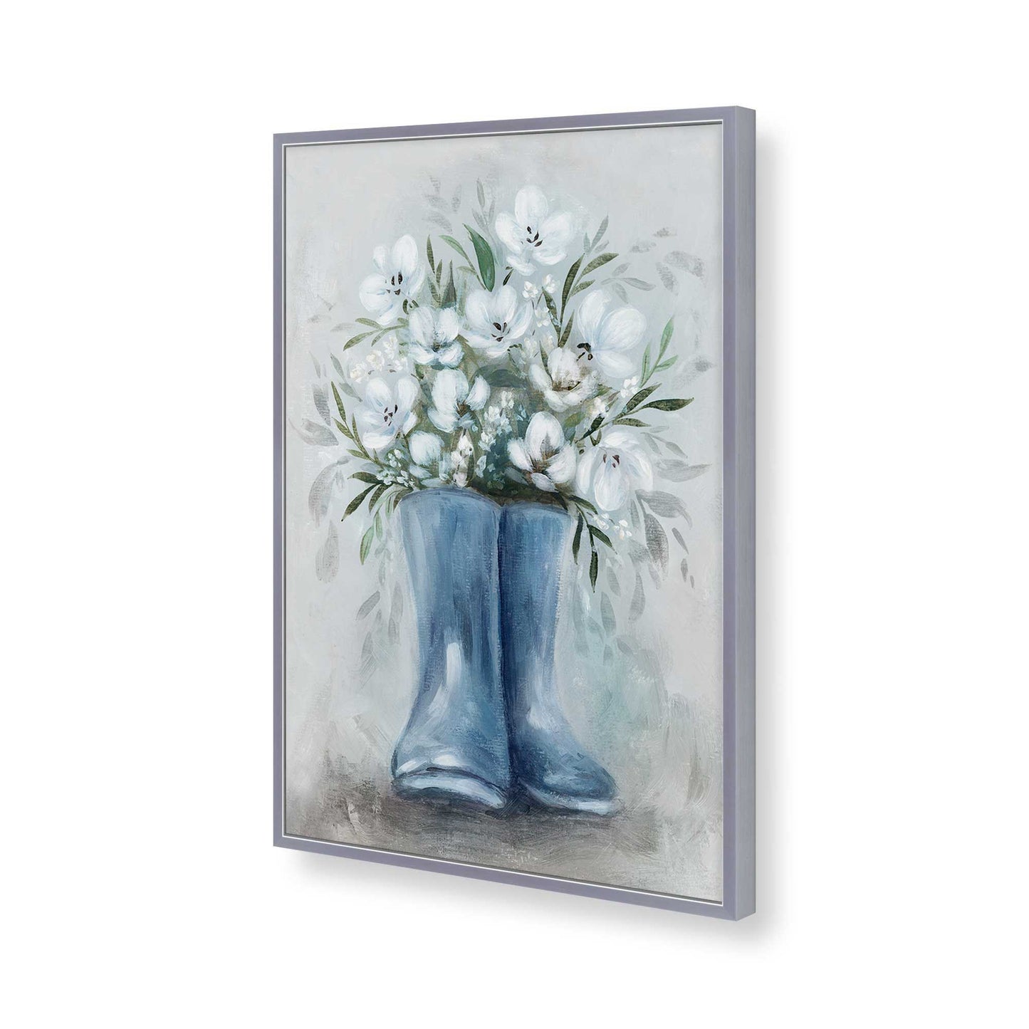 [Color:Polished Chrome], Picture of art in a Polished Chrome frame of the corner