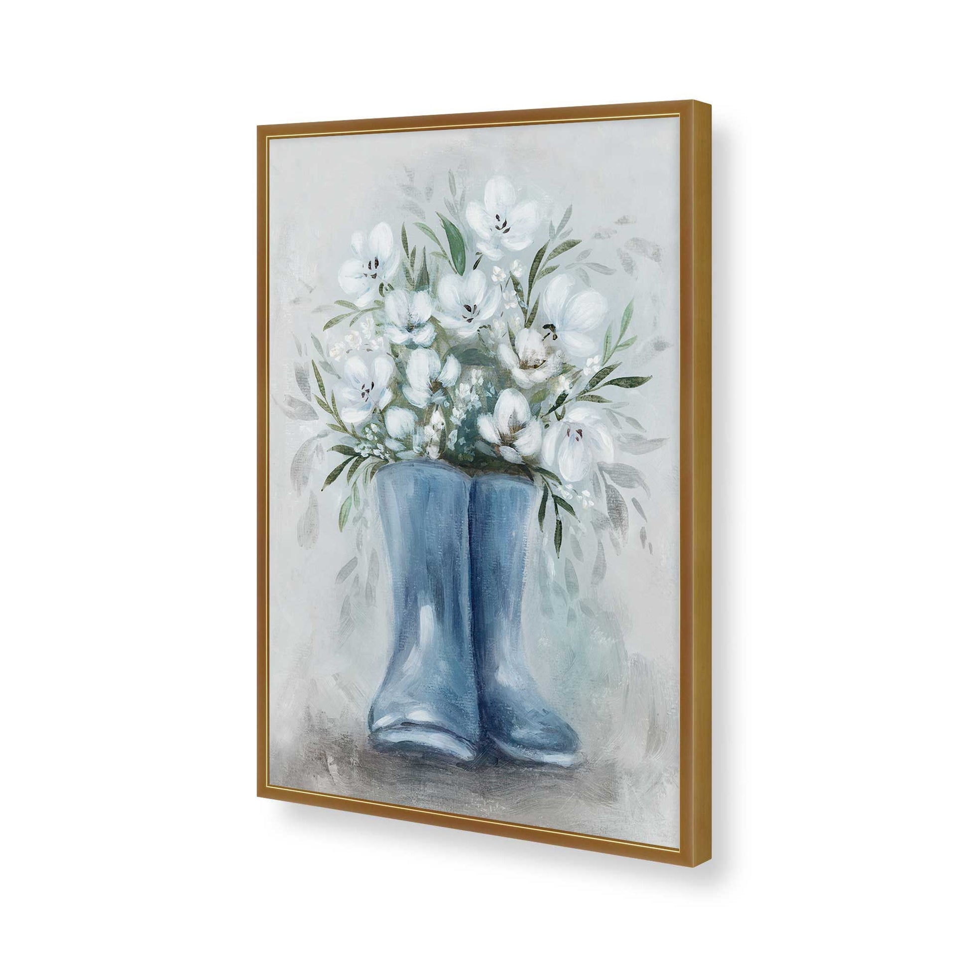 [Color:Polished Gold], Picture of art in a Polished Gold frame of the corner