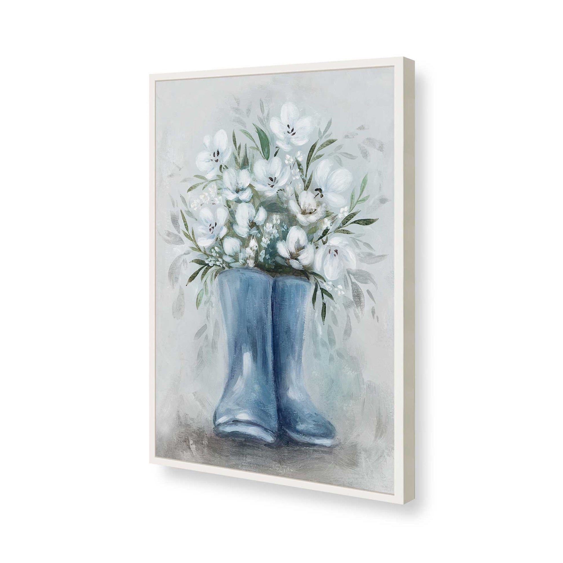 [Color:Opaque White], Picture of art in a Opaque White frame of the corner