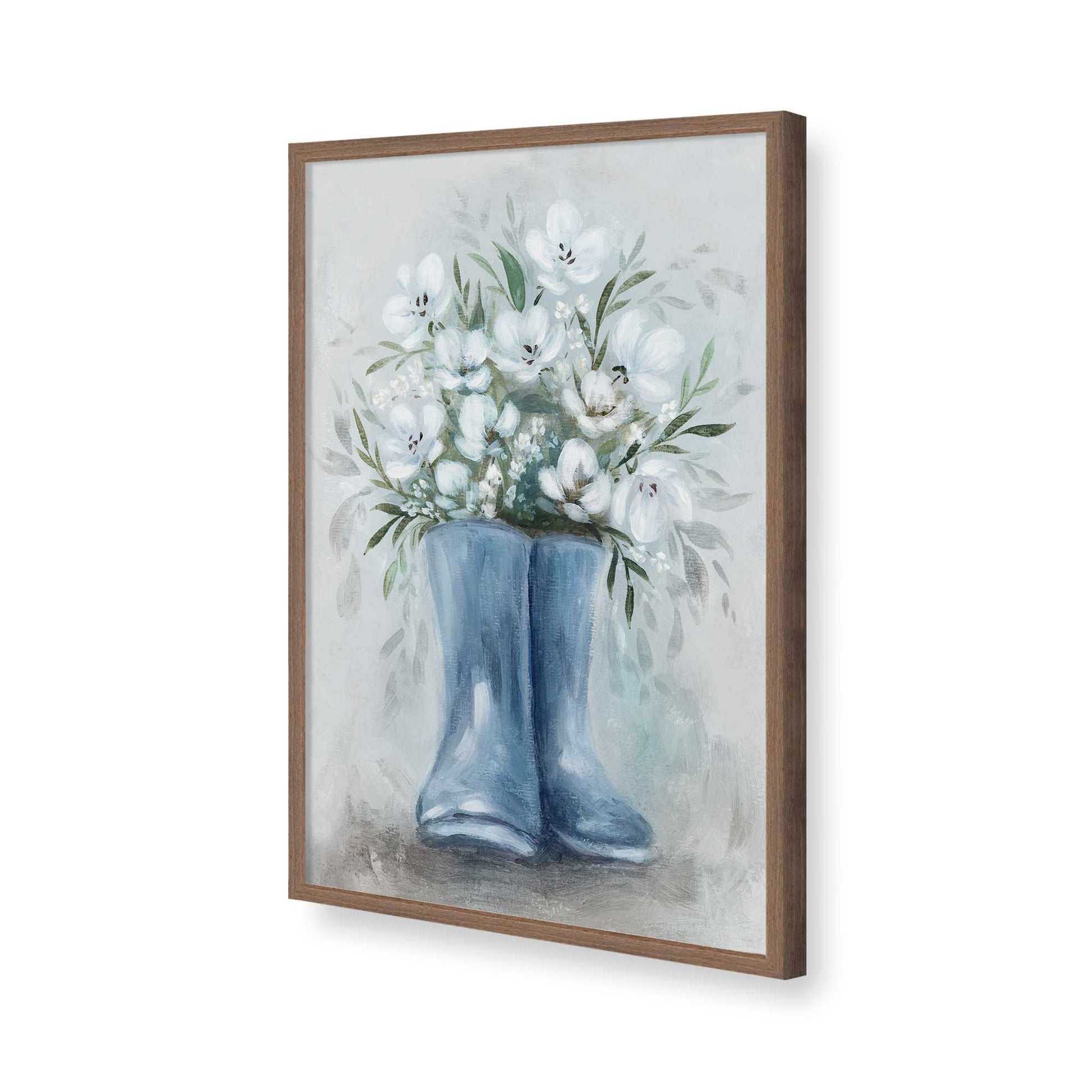 [Color:Walnut], Picture of art in a Walnut frame of the corner