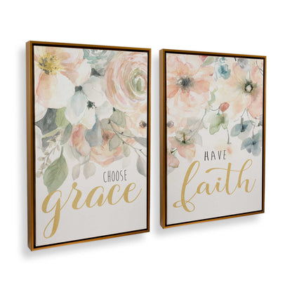 [Color:Polished Gold], Picture of art in a Polished Gold frame at an angle