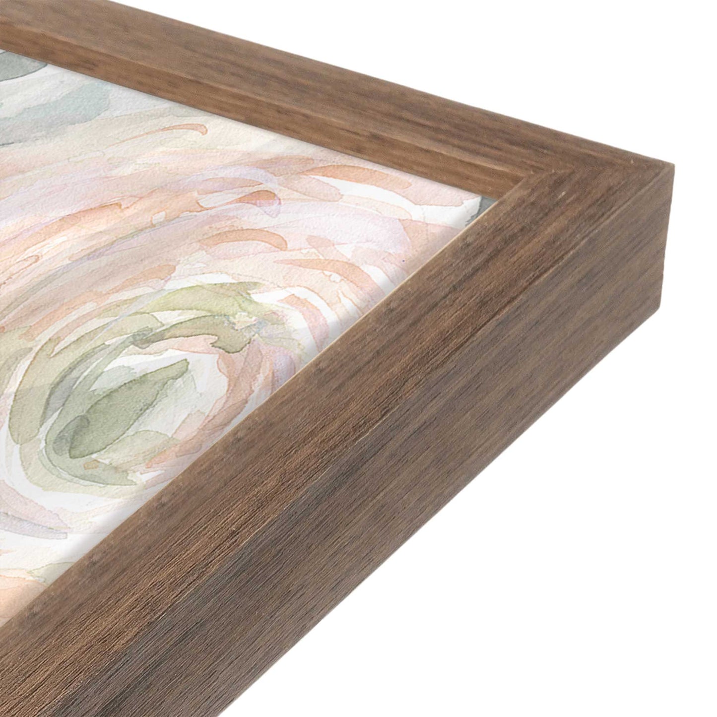 [Color:Walnut], Picture of art in a Walnut frame of the corner