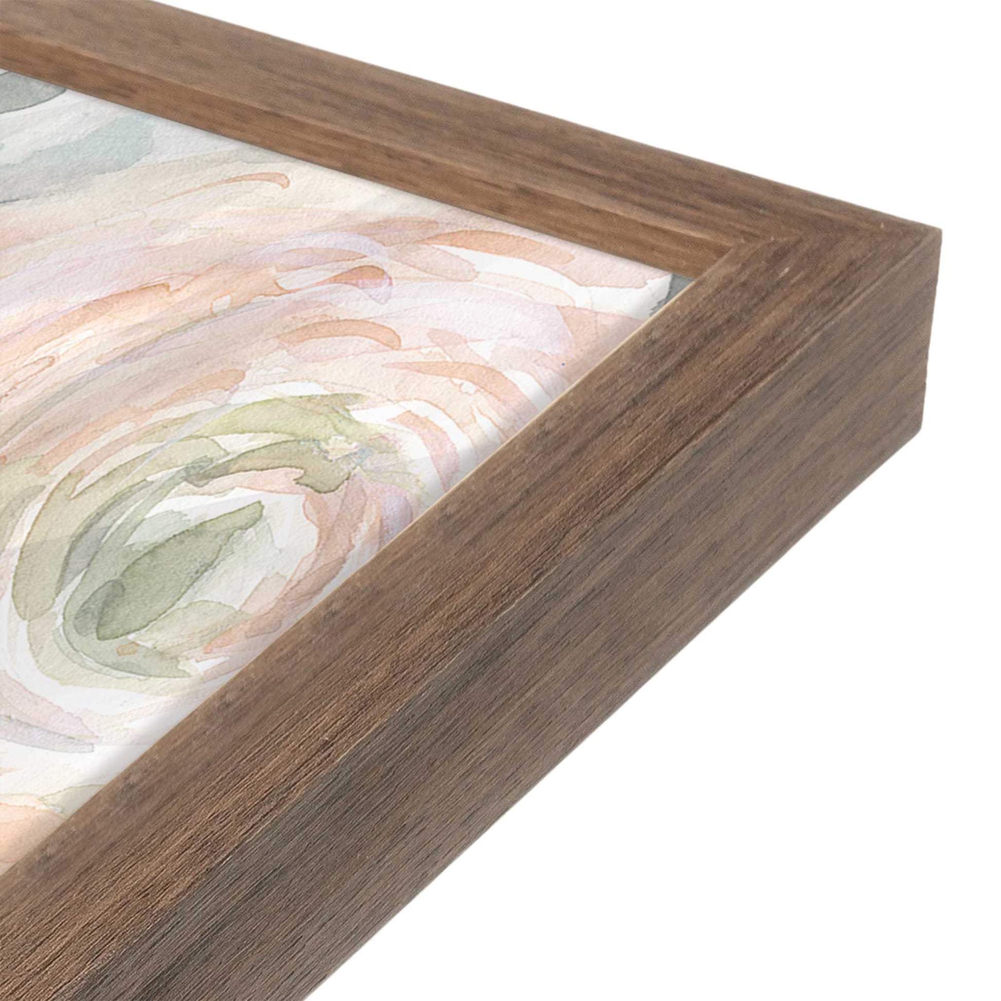 [Color:Walnut], Picture of art in a Walnut frame of the corner