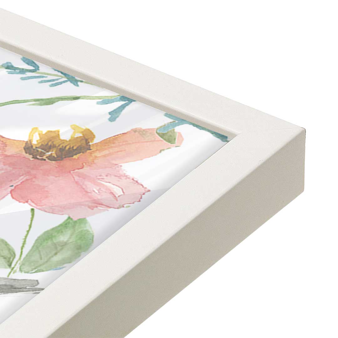 [Color:Opaque White], Picture of art in a Opaque White frame of the corner
