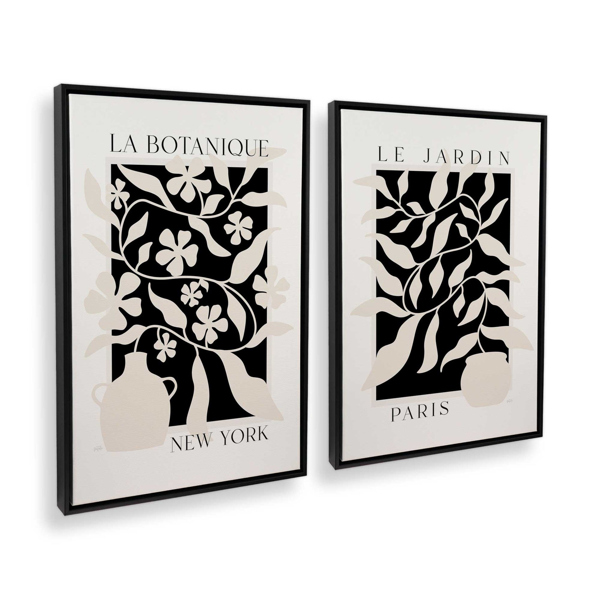 [Color:Satin Black], Picture of art in a Satin Black frame at an angle