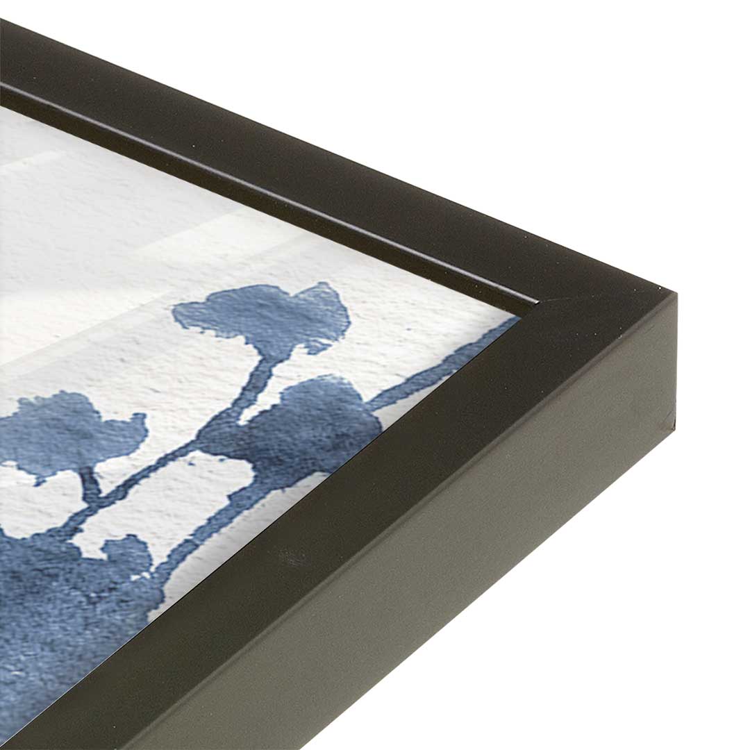 [Color:Satin Black], Picture of art in a Satin Black frame of the corner