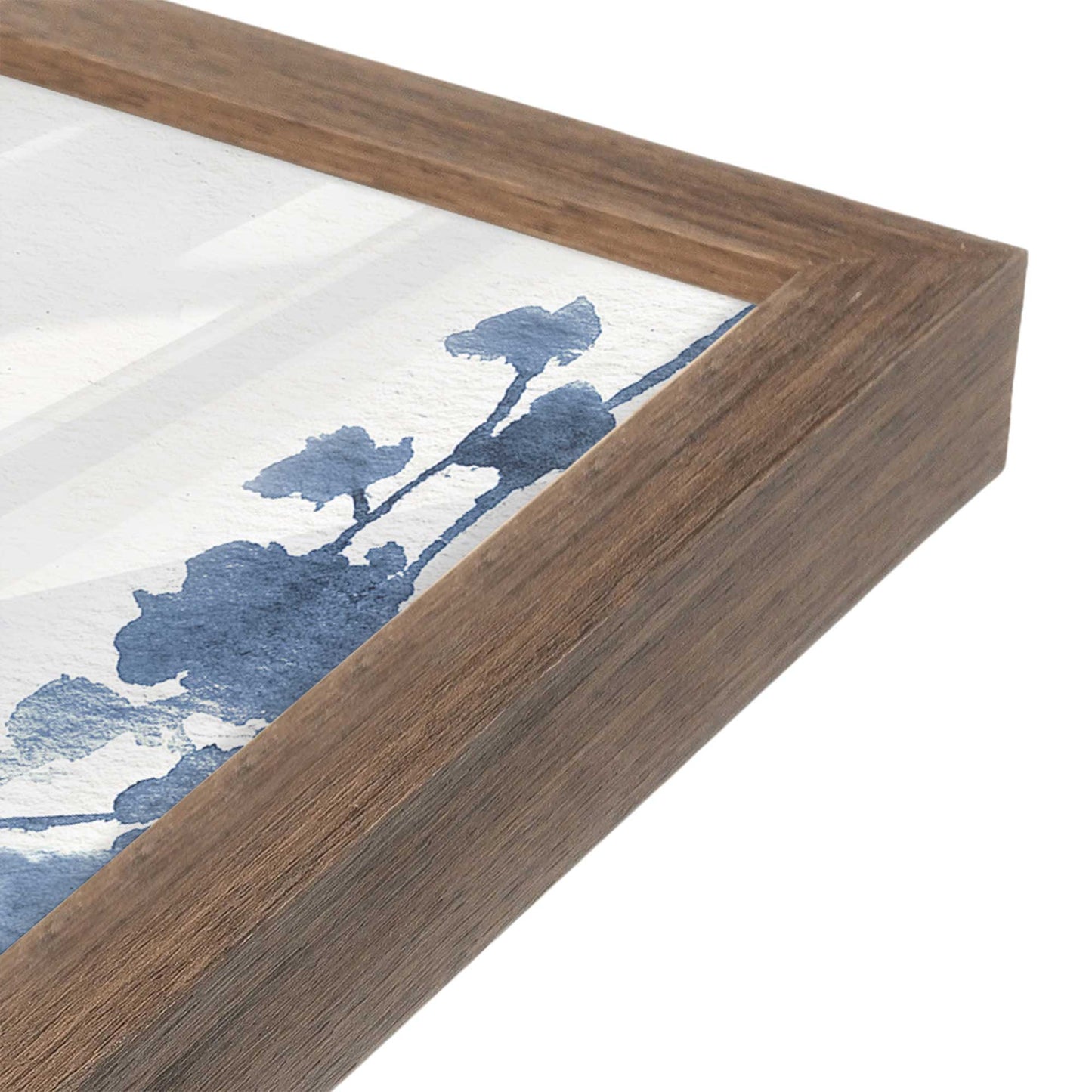 [Color:Walnut], Picture of art in a Walnut frame of the corner