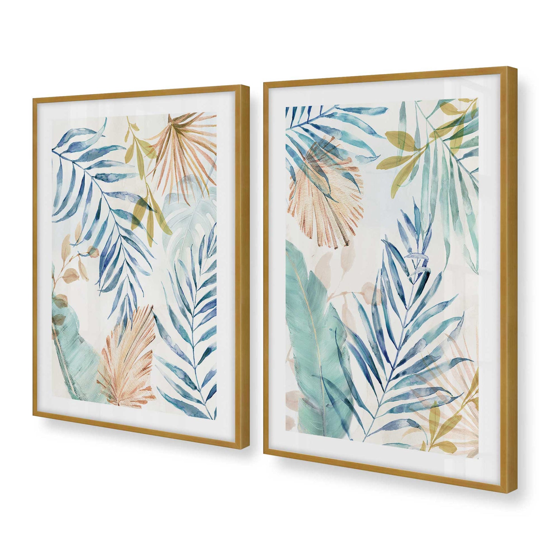 [Color:Polished Gold], Picture of art in a Polished Gold frame at an angle