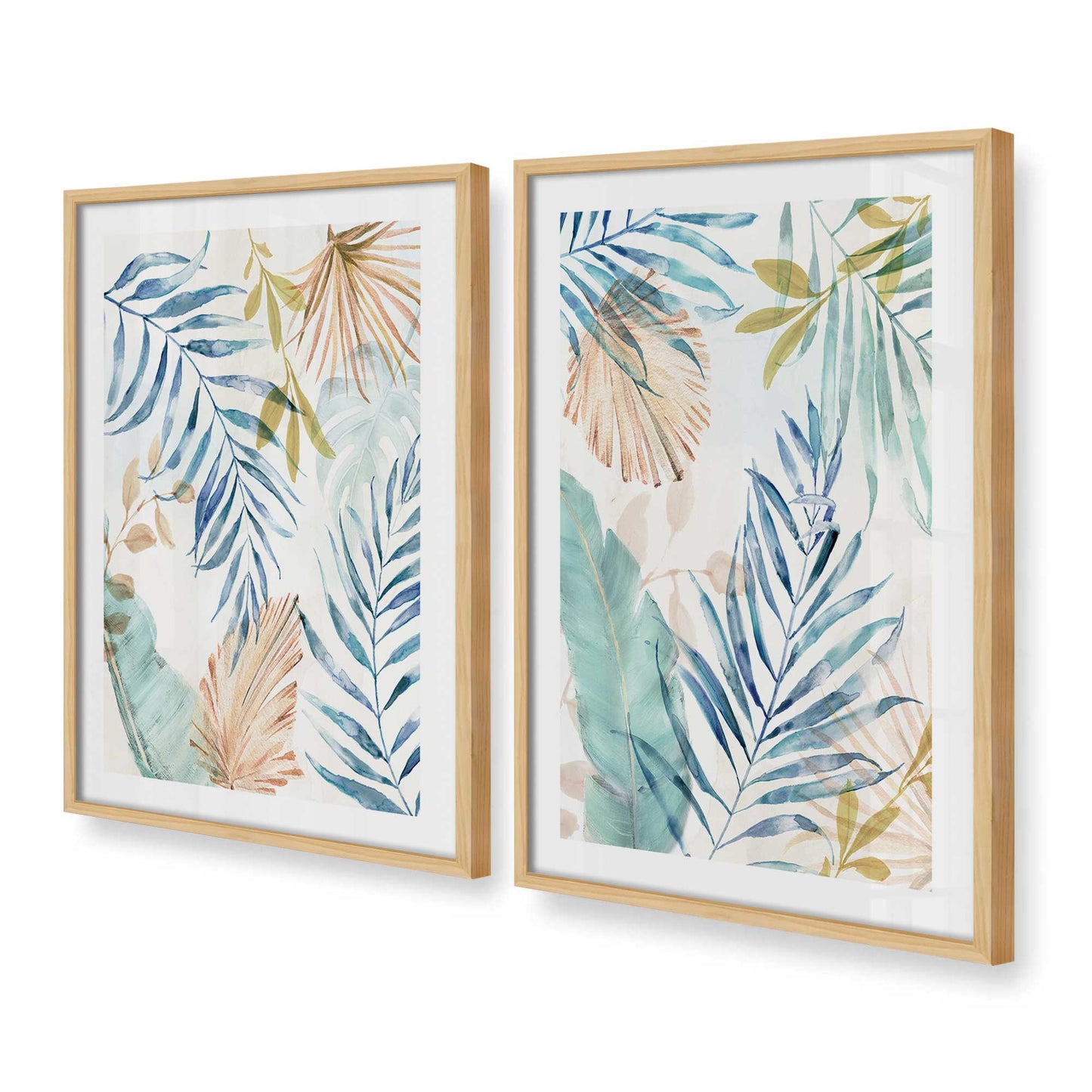 [Color:American Maple], Picture of art in a American Maple frame at an angle