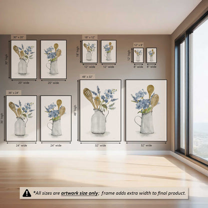 Blooms and Spoons, Set of 2 Canvas Prints