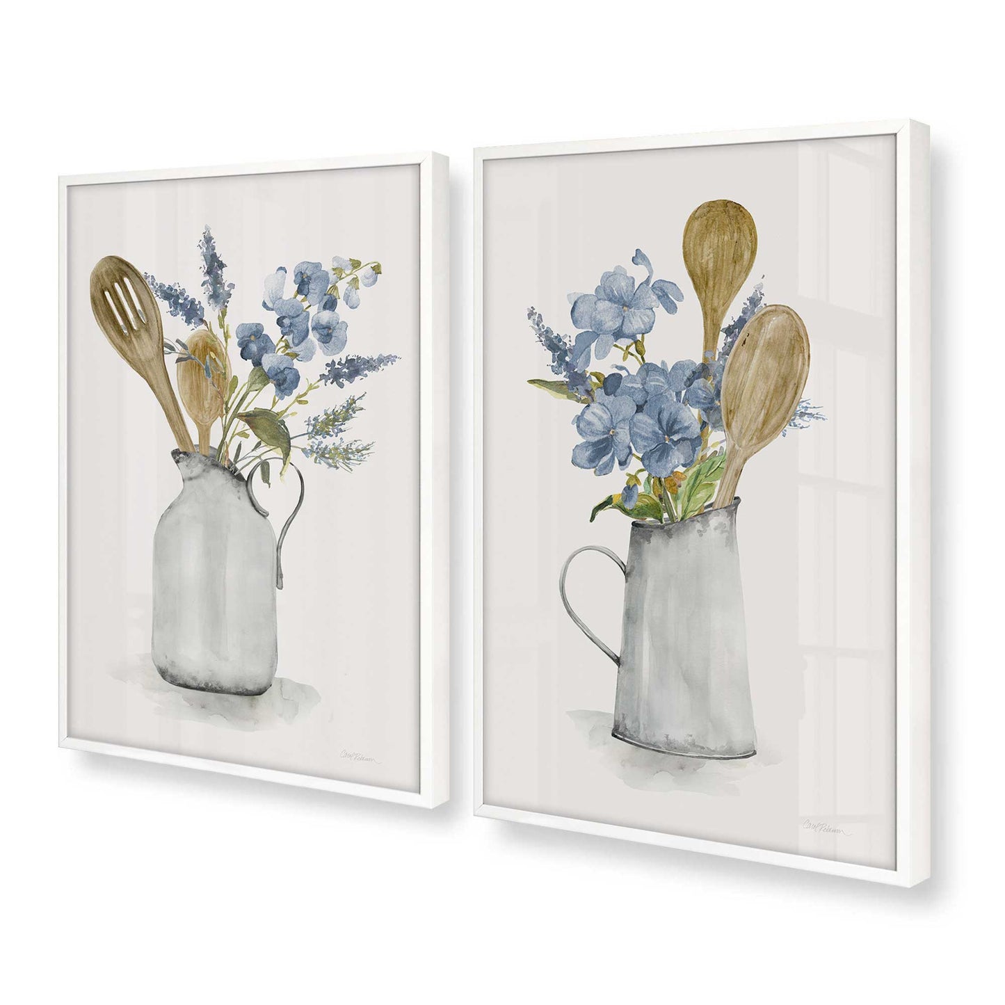 [Color:Opaque White], Picture of art in a Opaque White frame at an angle