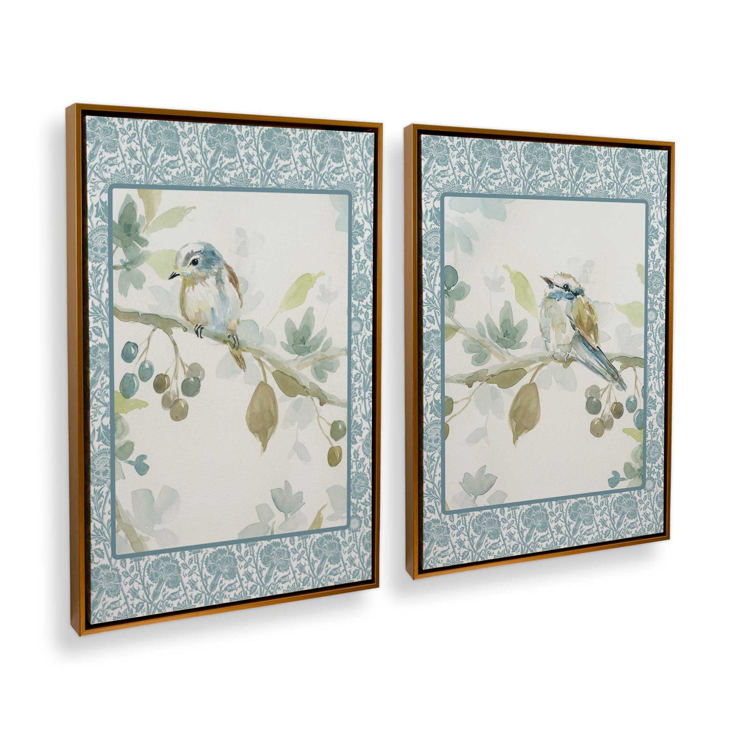 [Color:Polished Gold], Picture of art in a Polished Gold frame at an angle