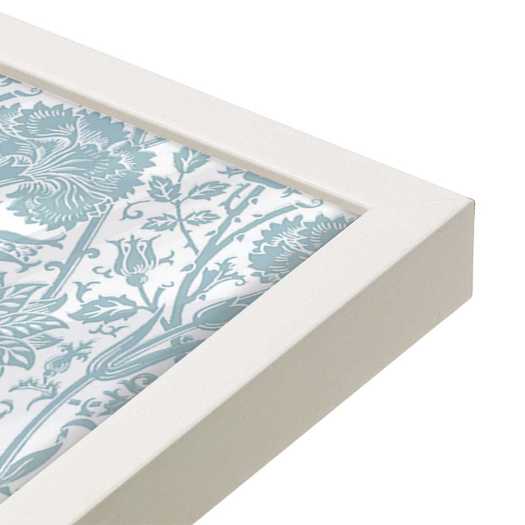 [Color:Opaque White], Picture of art in a Opaque White frame of the corner