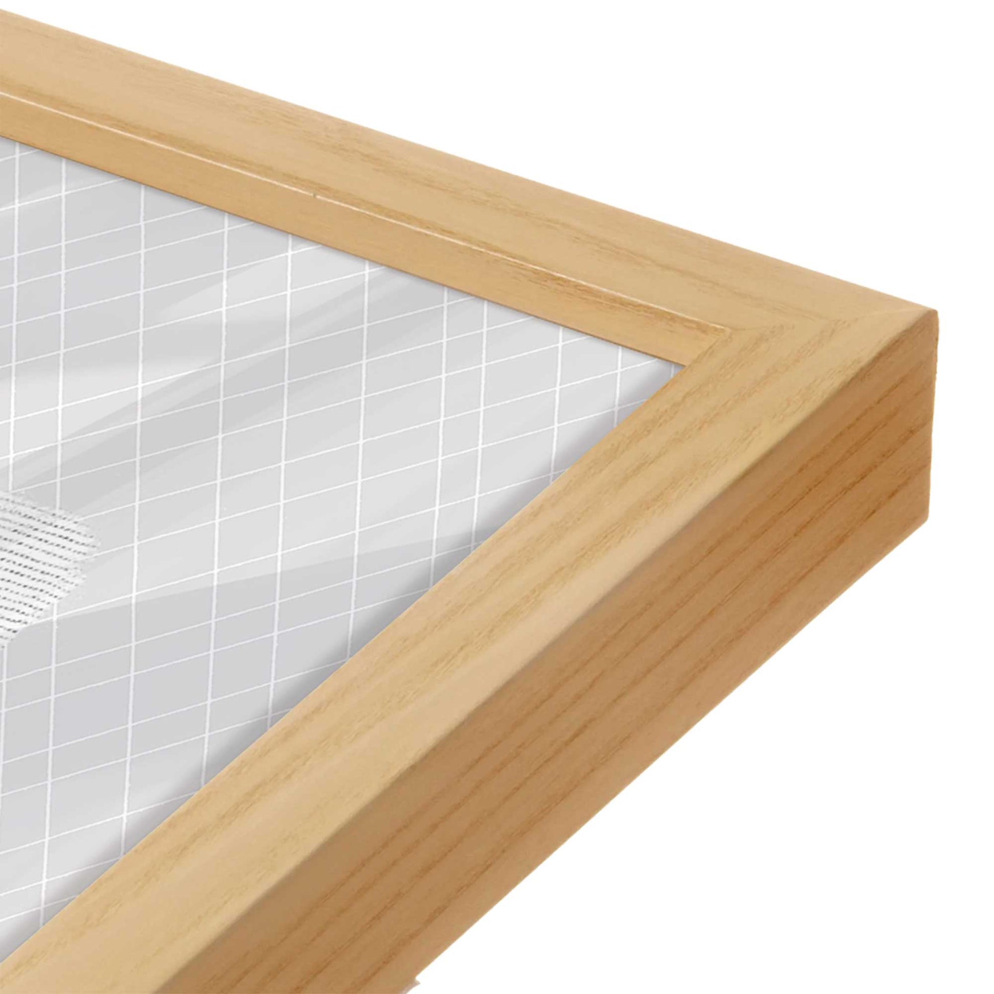 [Color:American Maple], Picture of art in an American Maple frame of the corner