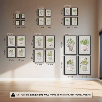 Happy Herbs Set of 4 At Prints