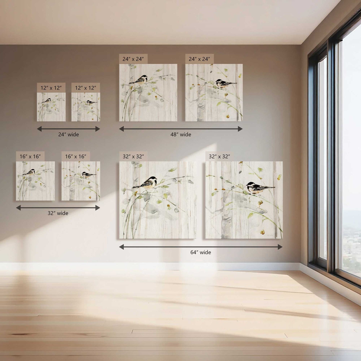 Little Bird Break, Set of 2 Canvas Prints