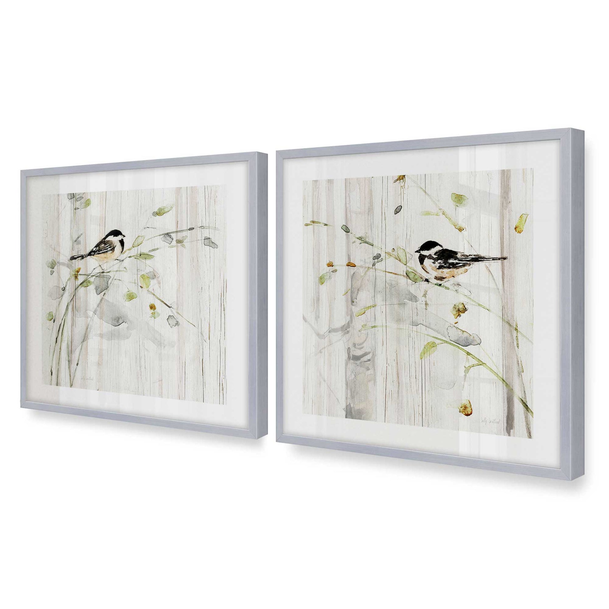 [Color:Polished Chrome], Picture of art in a Polished Chrome frame of the corner