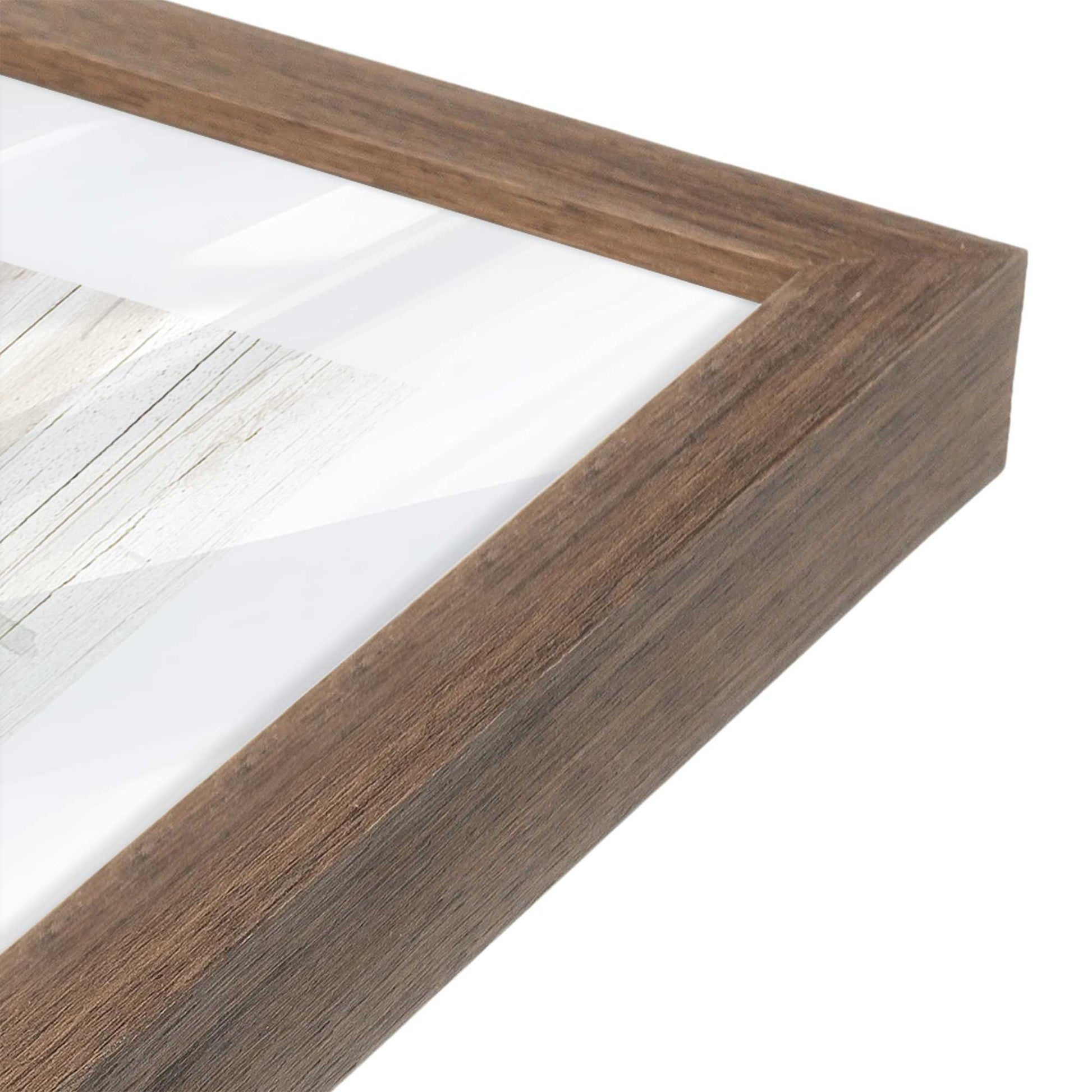 [Color:Walnut], Picture of art in a Walnut frame of the corner