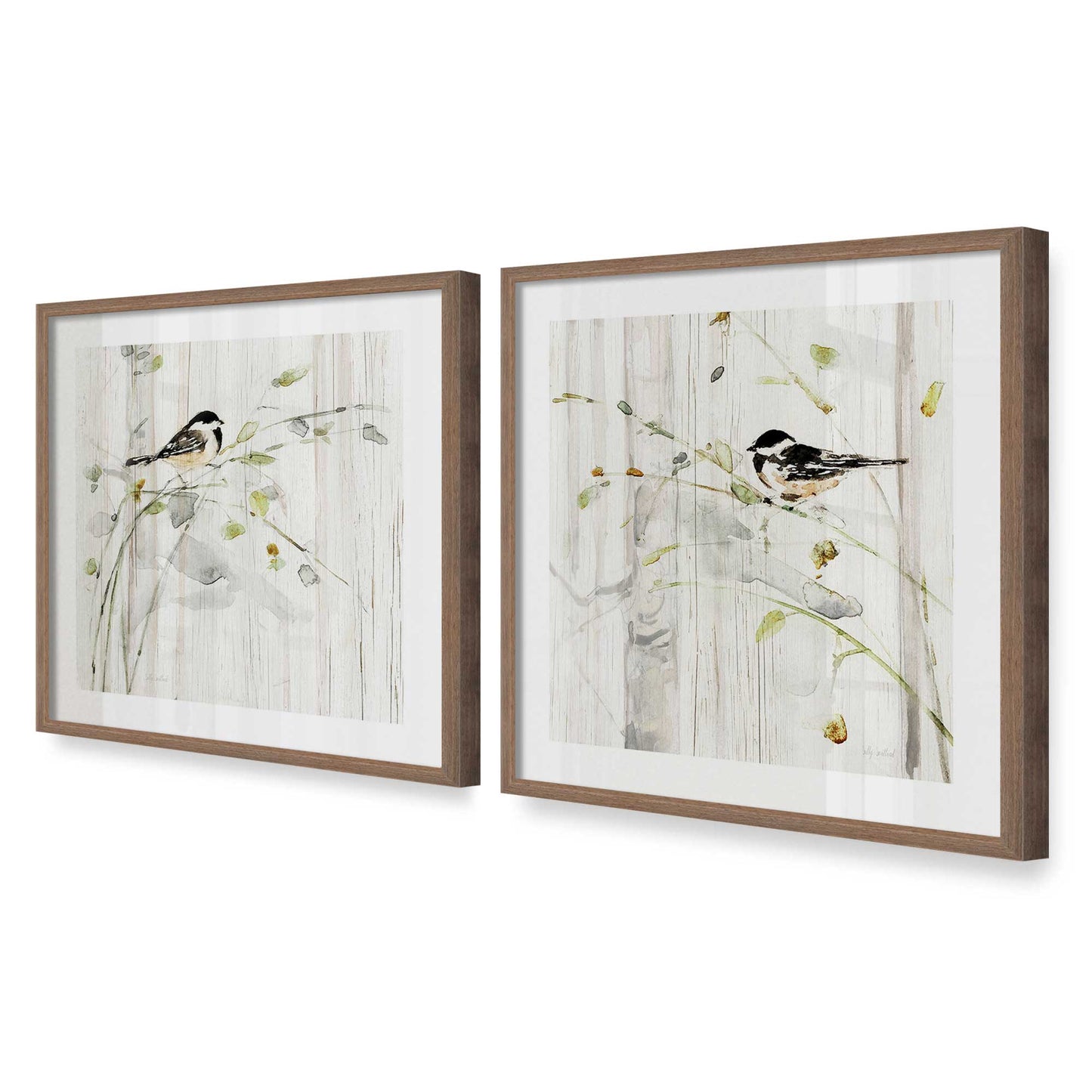 [Color:Walnut], Picture of art in a Walnut frame at an angle