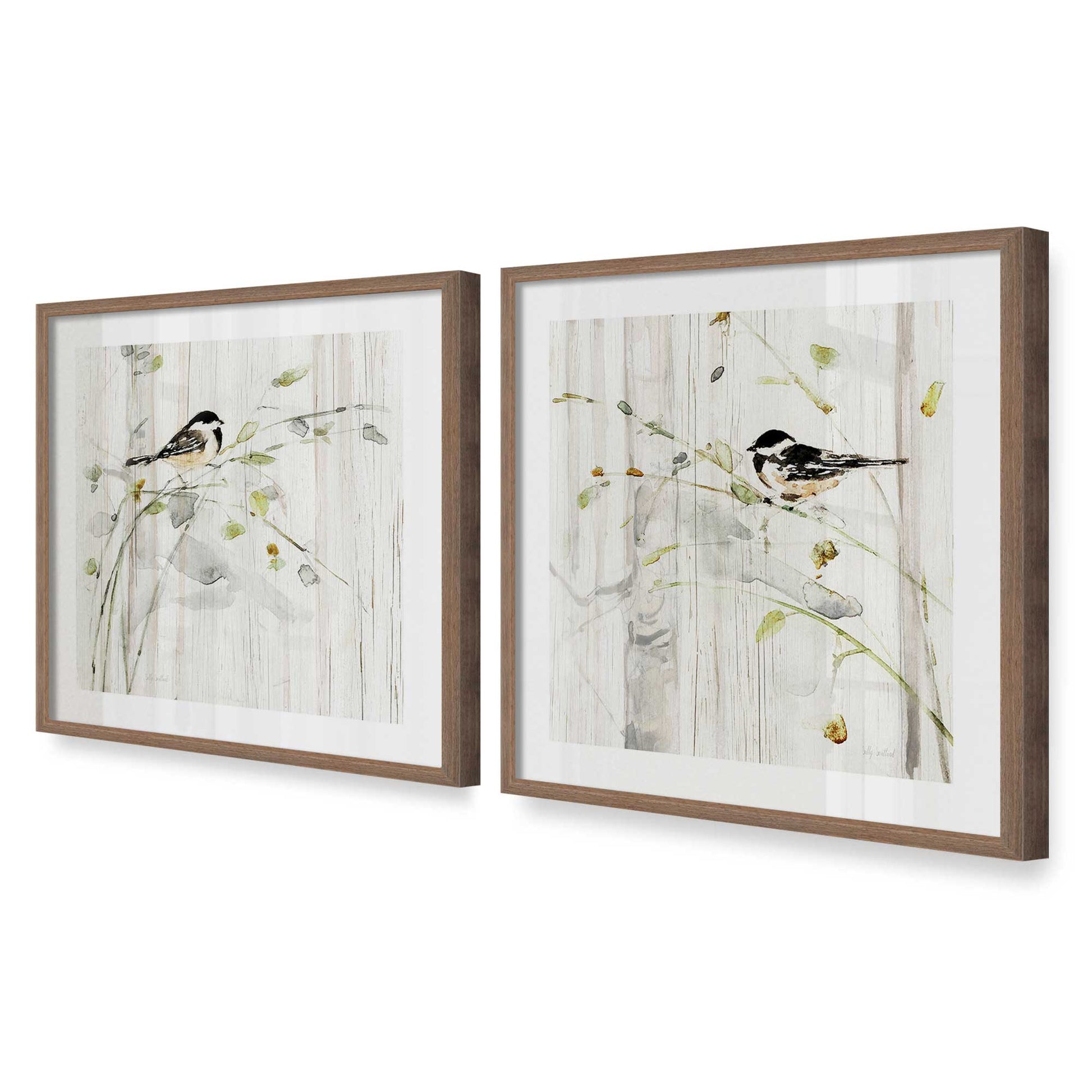 [Color:Walnut], Picture of art in a Walnut frame at an angle