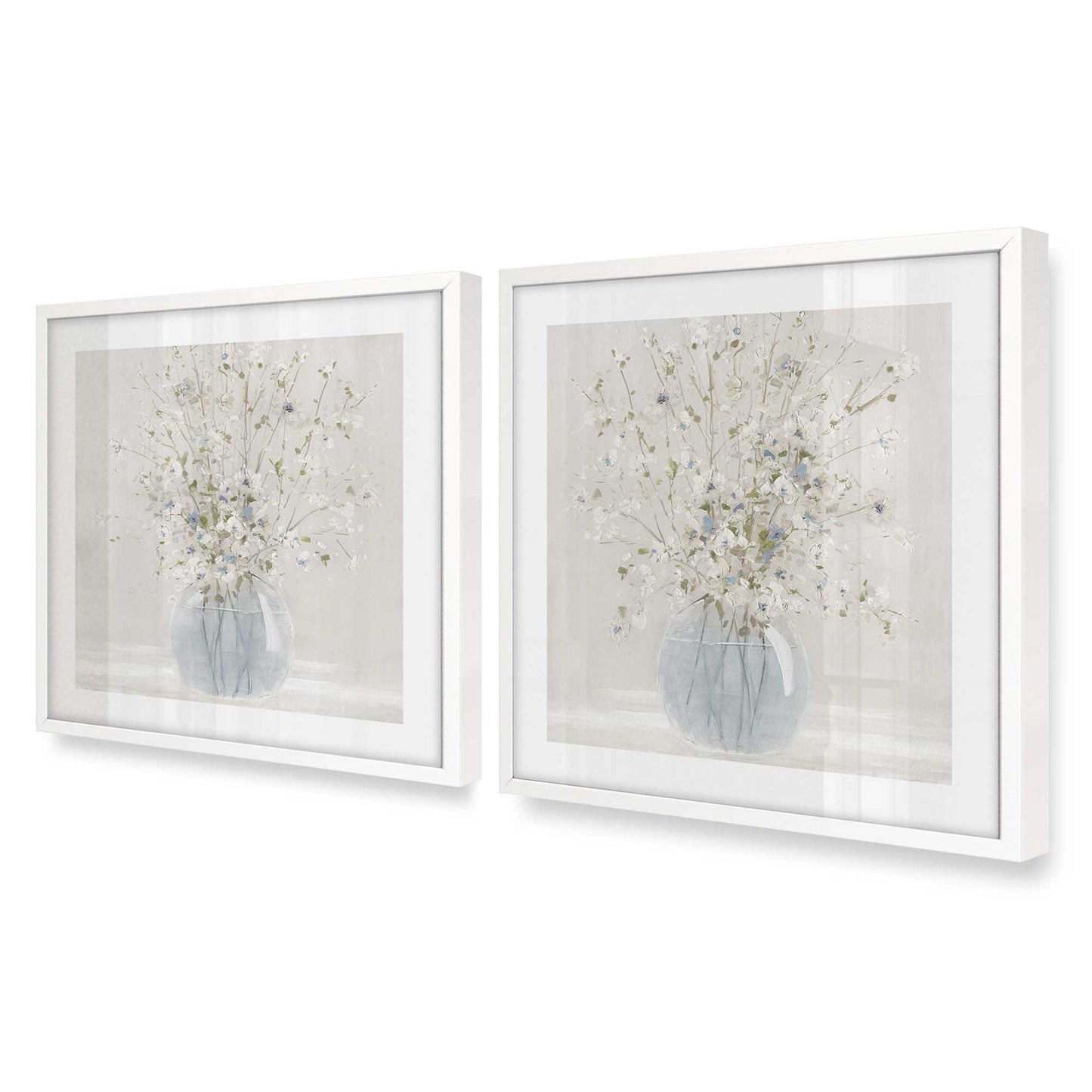 [Color:Opaque White], Picture of art in an Opaque White frame at an angle
