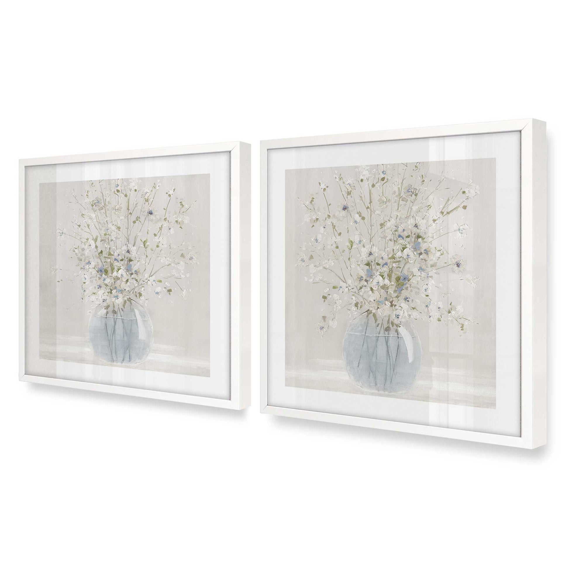 [Color:Opaque White], Picture of art in an Opaque White frame at an angle