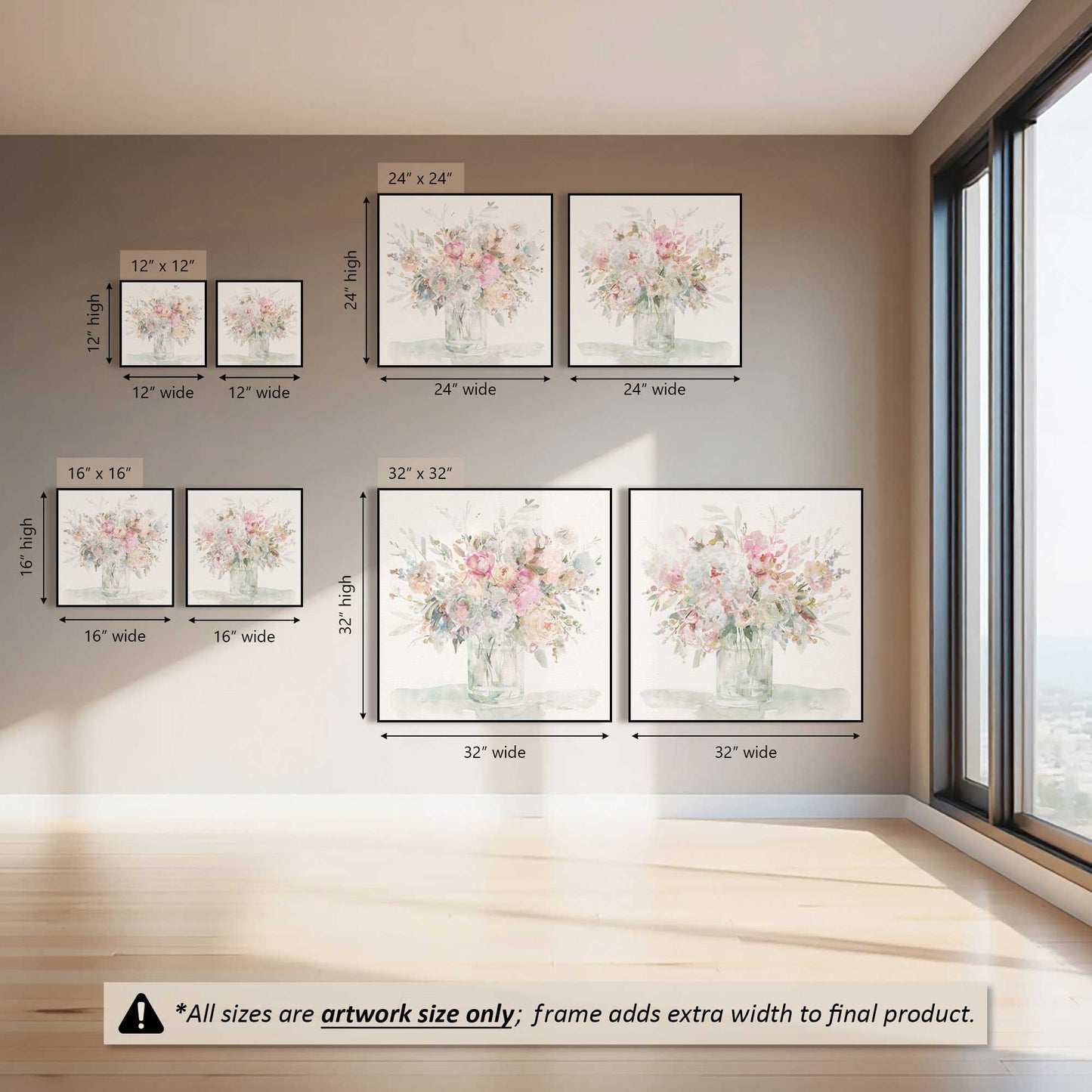 Bloom Party in Pink, Set of 2 Canvas Prints