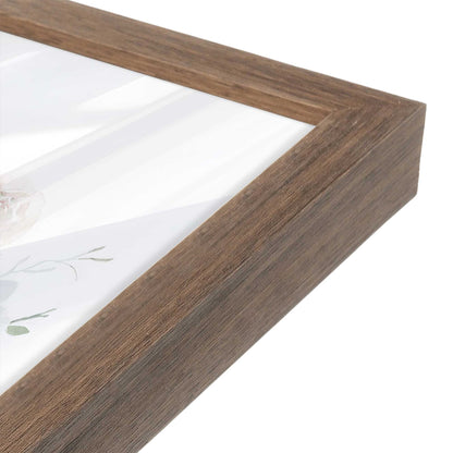 [Color:Walnut], Picture of art in a Walnut frame of the corner