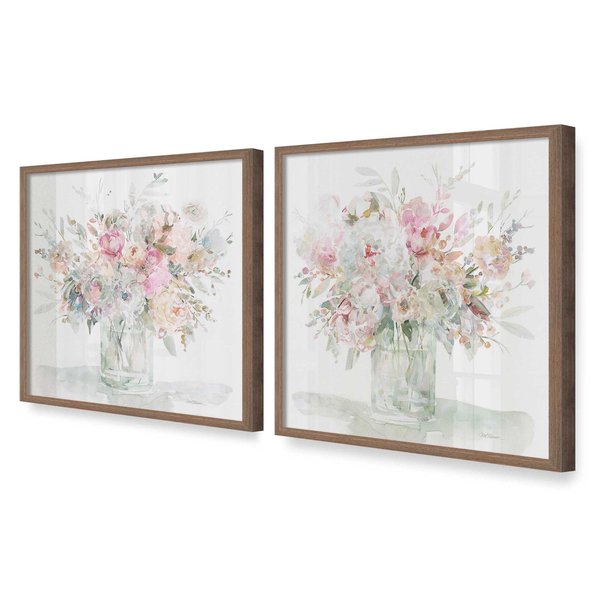 [Color:Walnut], Picture of art in a Walnut frame at an angle